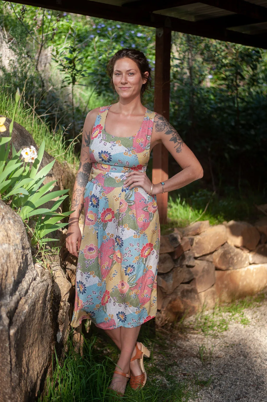 Relax Line Lightweight and Breezy Brigid Jumper in Patchwork Party