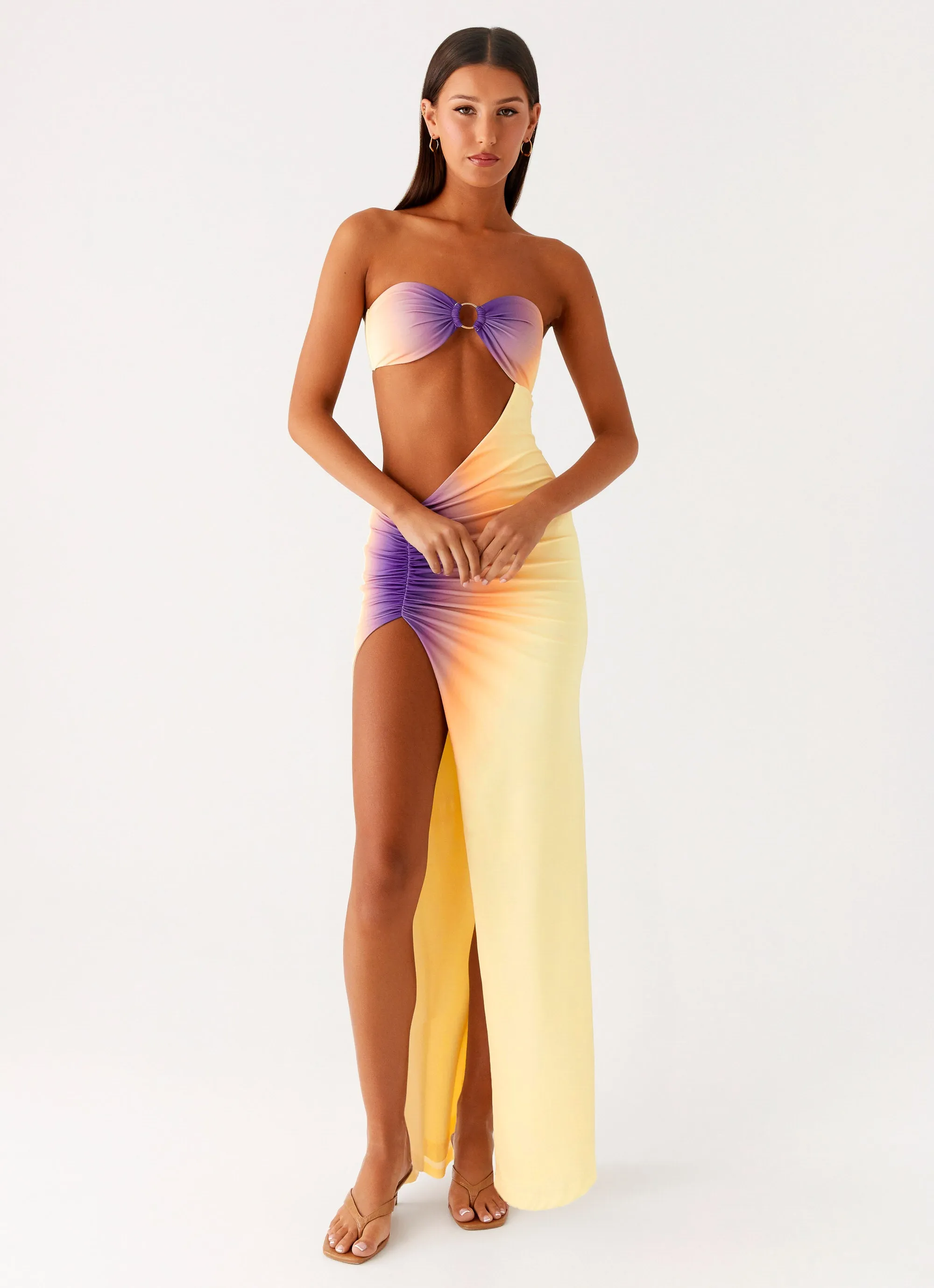 Ellisah Ombre Maxi Dress - Sunrise Ombre Seasonal Layering Polished Style