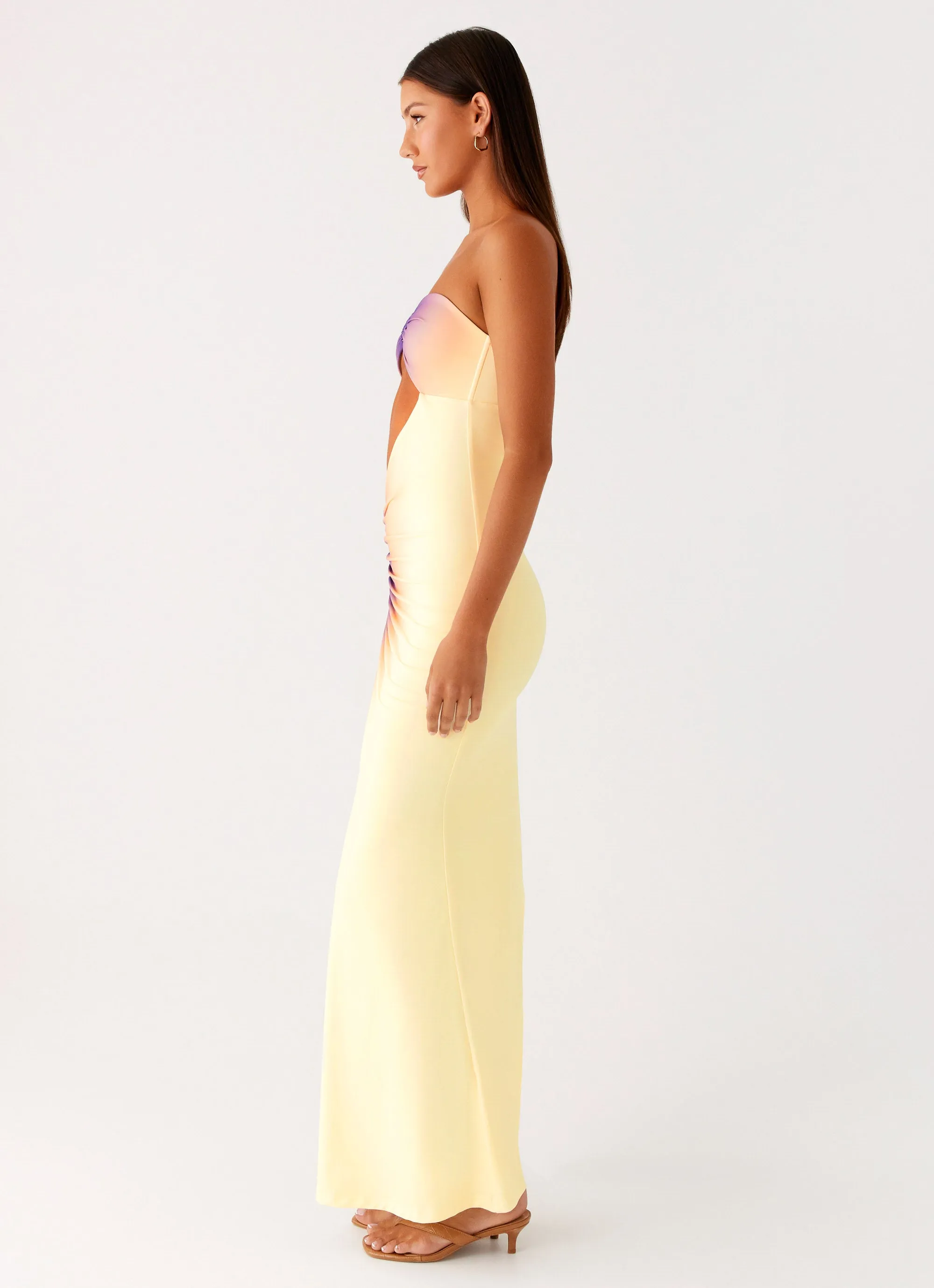 Smart and Relaxed Color-Blocked Ellisah Ombre Maxi Dress - Sunrise Ombre