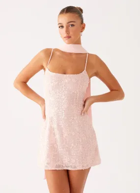 Vision Sequin Mini Dress - Pink Gender Inclusive Vibrant Light