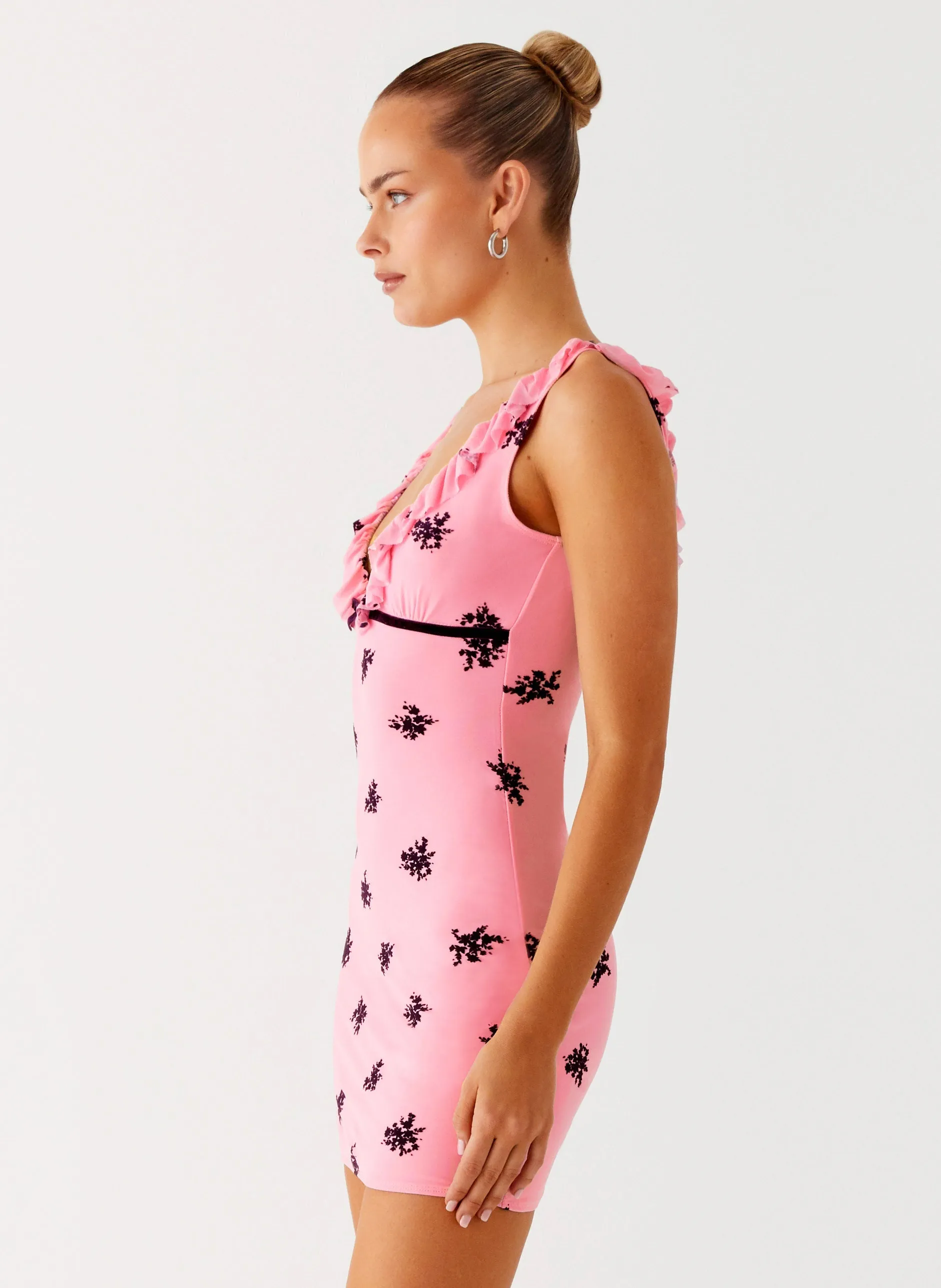 Milena Cami Mini Dress - Pink Denim style