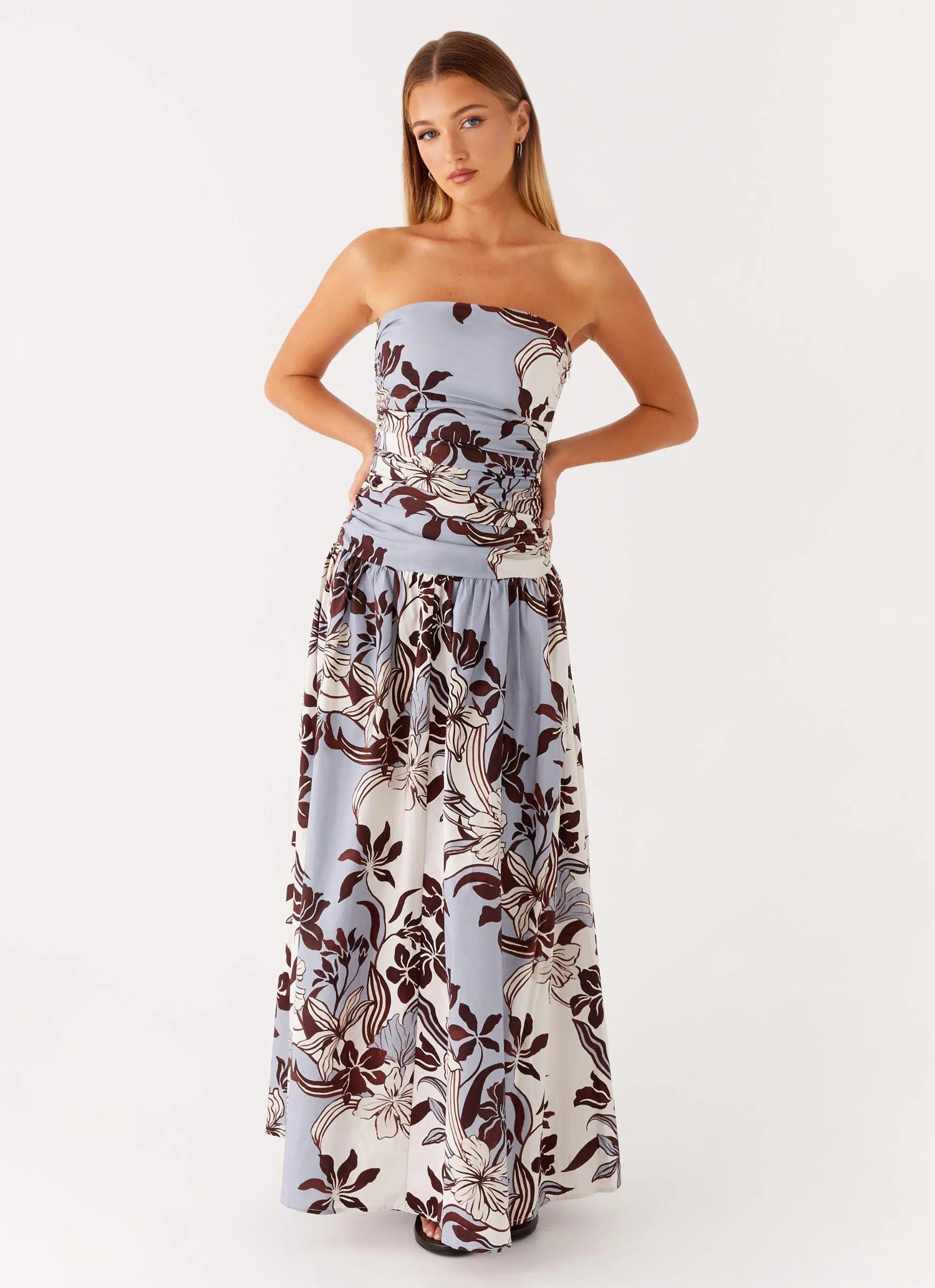 Carmel Maxi Dress - Bluewood Blossom Fashionable And Functional Office Glam
