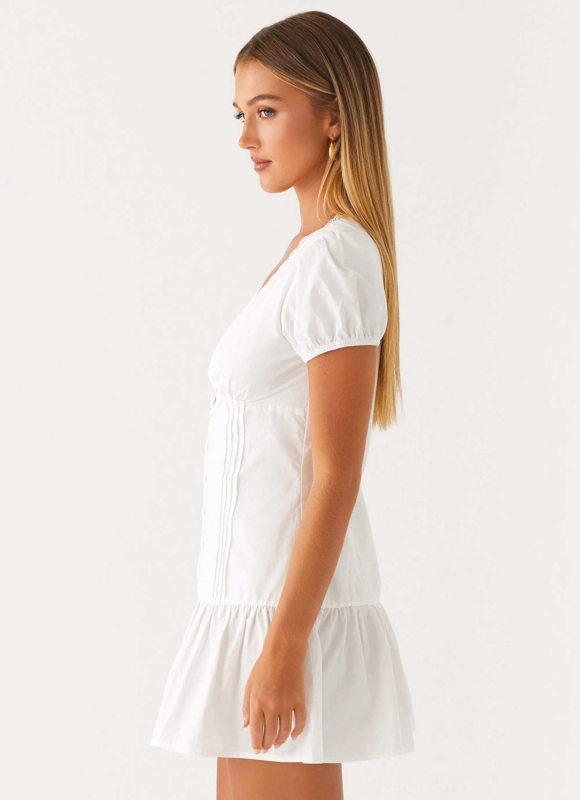 Simply Yours Mini Dress - White Easy Fit Style Staple