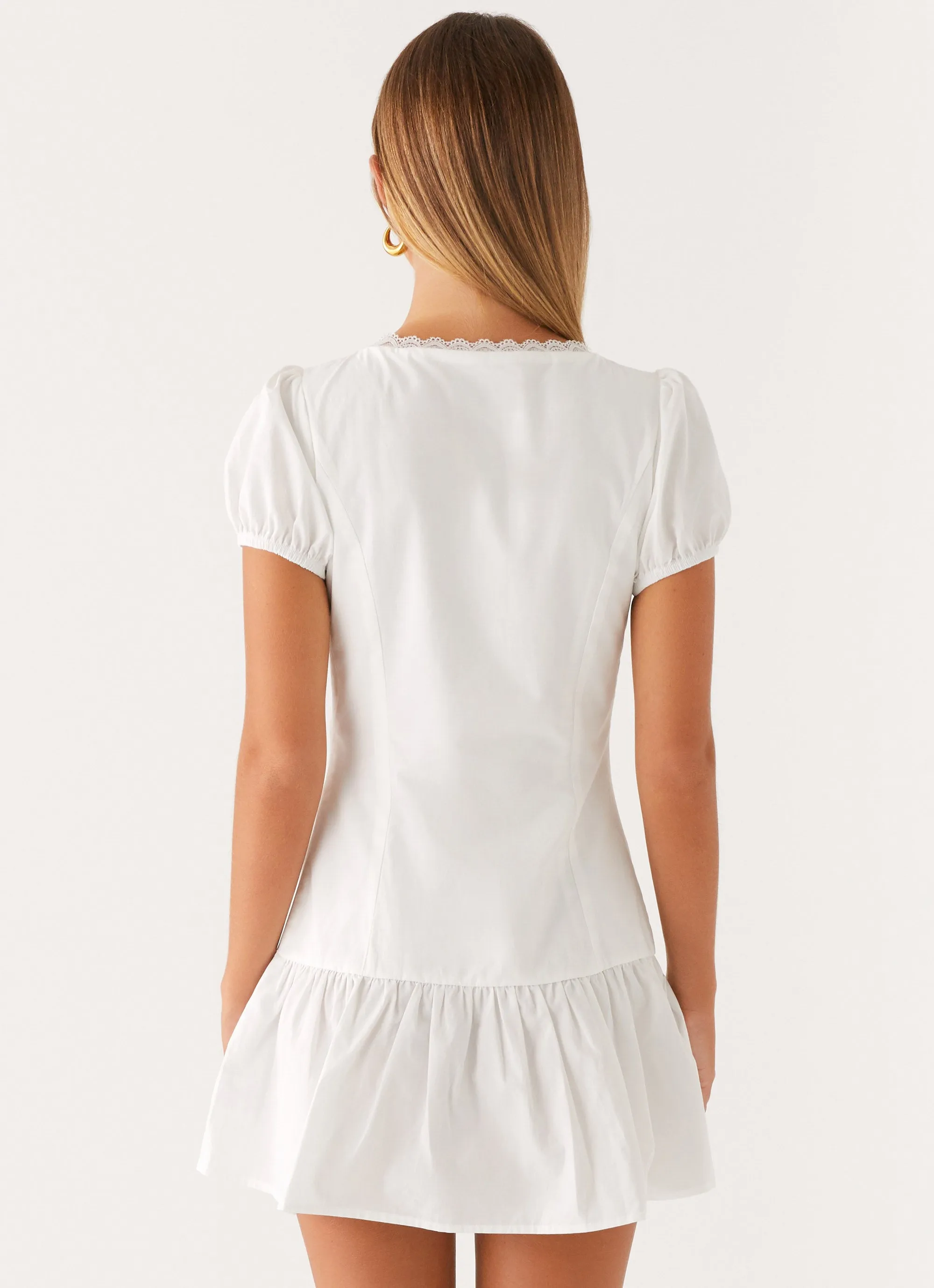 Simply Yours Mini Dress - White Water Repellent Finish
