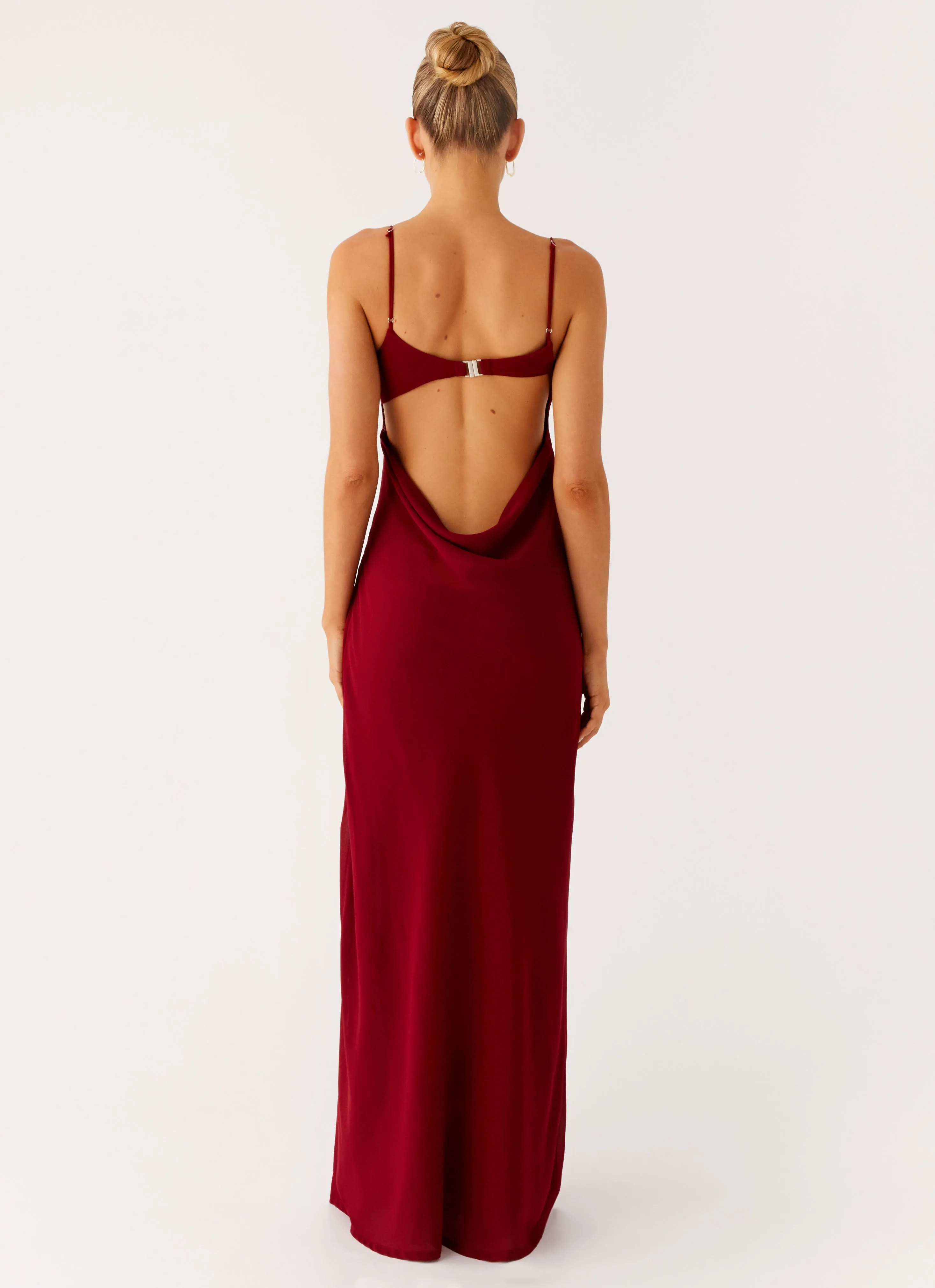 Alouette Maxi Dress - Burgundy Minimal Core Softly Structured