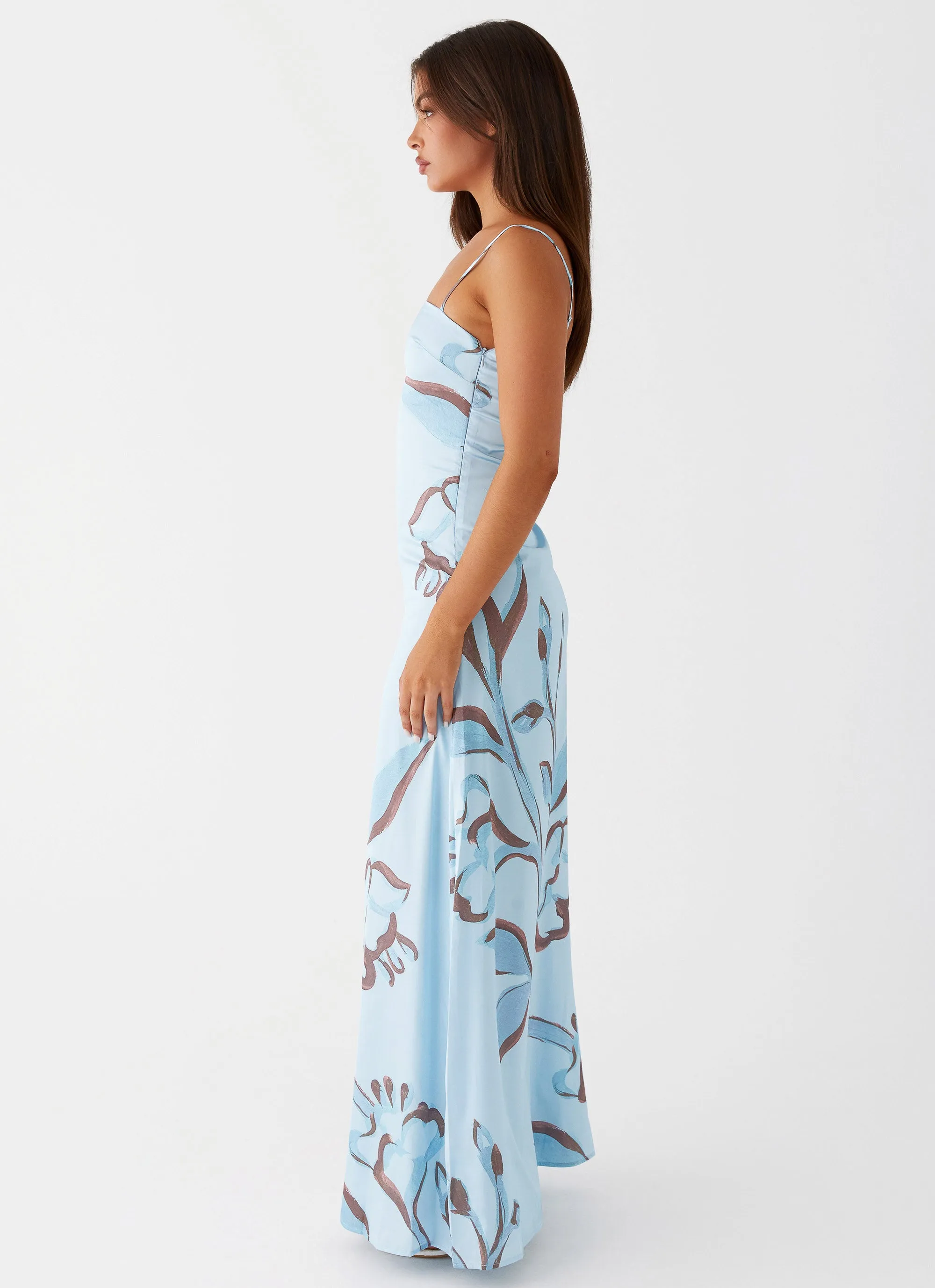 Lux Look Aster Bloom Maxi Dress - Blue Floral