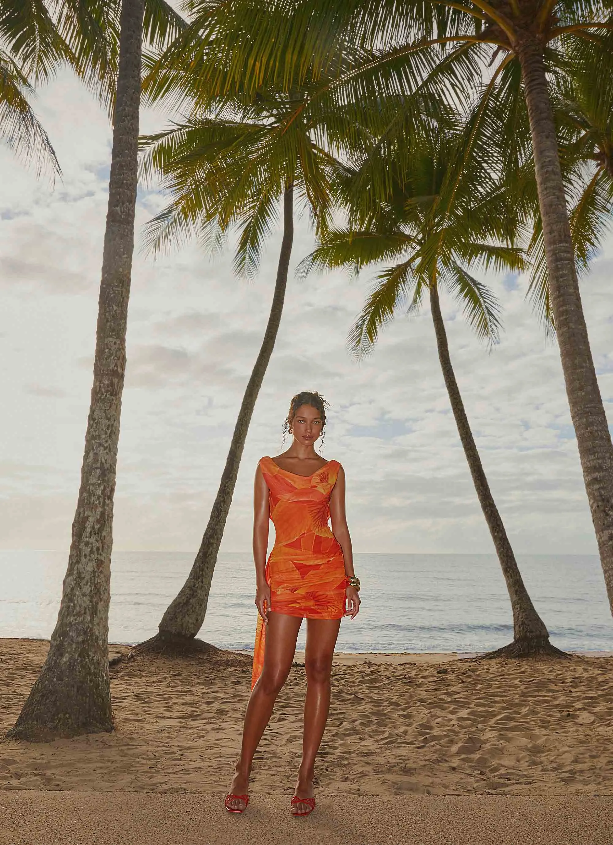 Good Fortune Mini Dress - Serene Orange Everyday Vibe