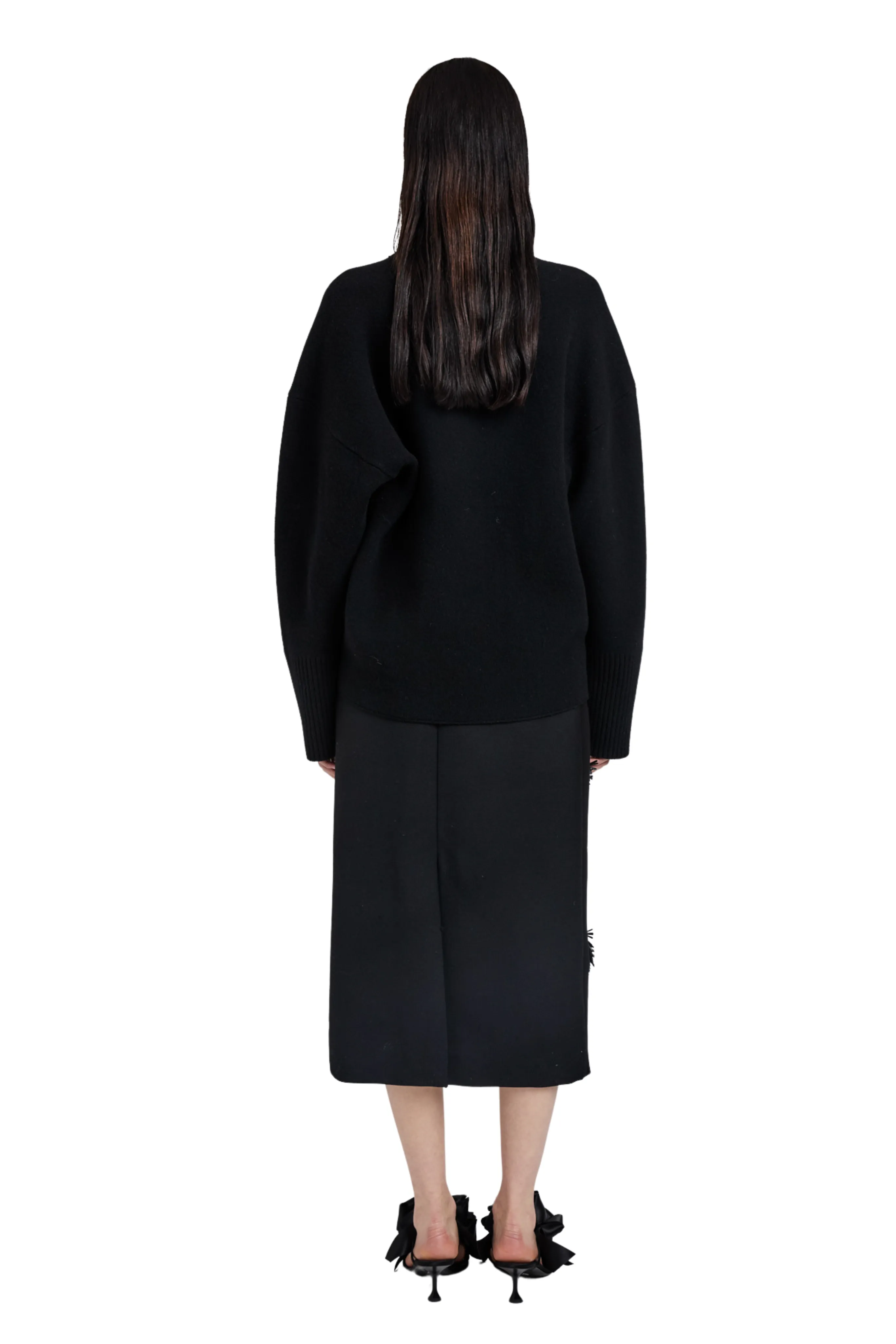 Modern Combo Moira Skirt in Embroidered Compact Crepe