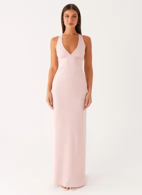 Sleek Look Desi Halterneck Maxi Dress - Pink