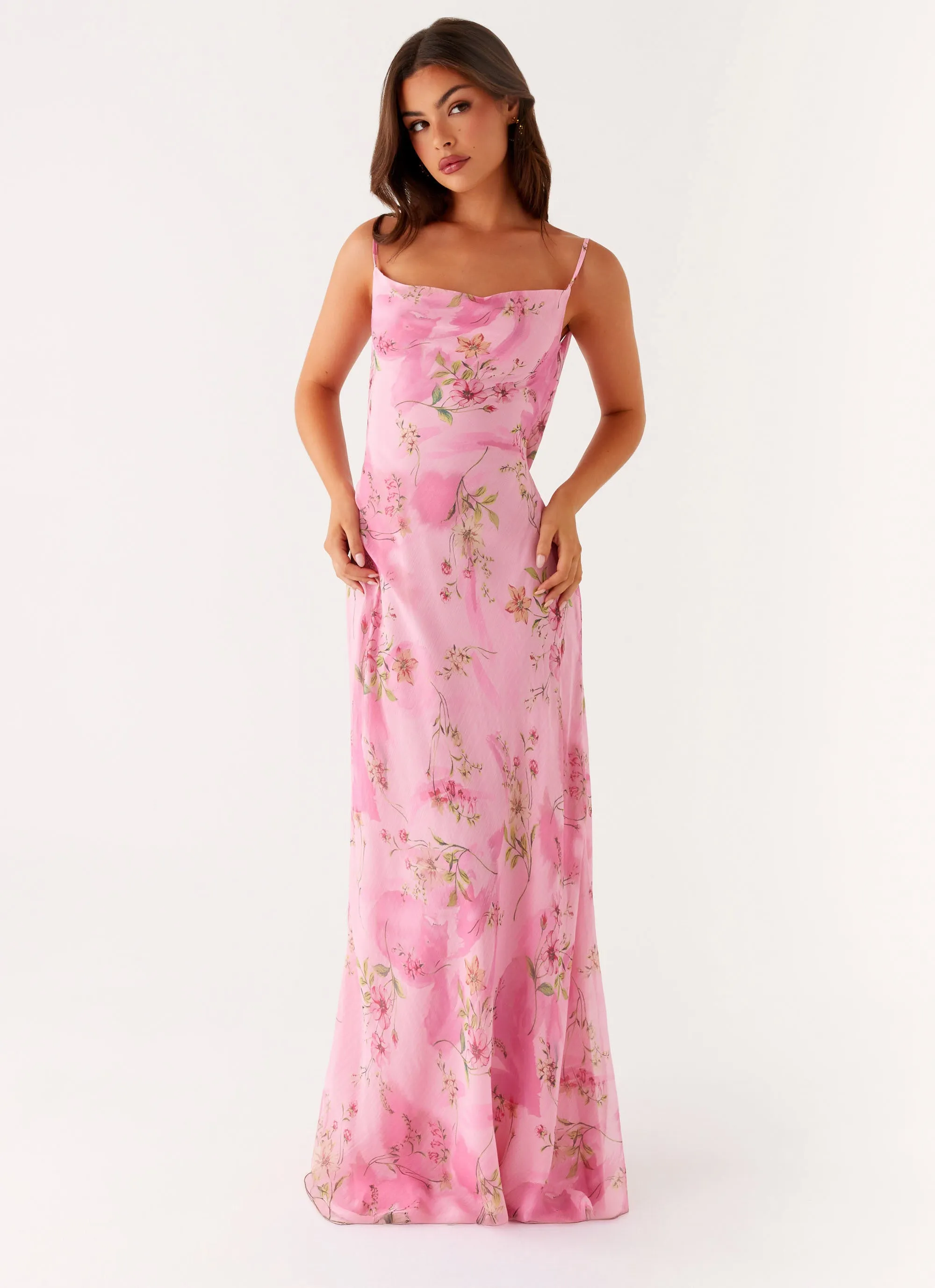 Fresh Form Orlando Maxi Dress - Pink Floral Print