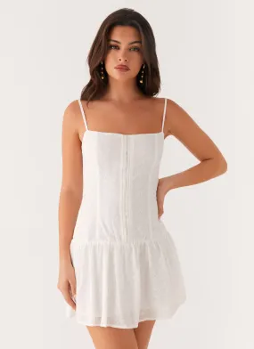Palm Springs Mini Dress - White Wardrobe Basics