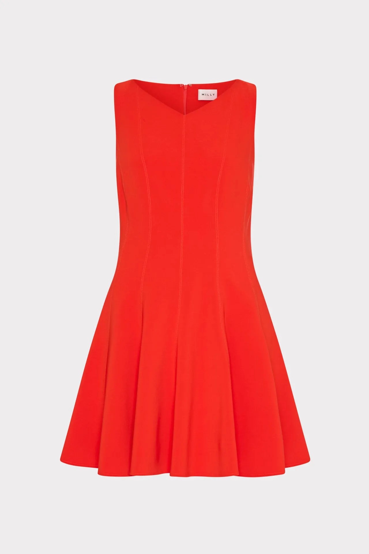 Dinner Outfit Simple yet sophisticated gown Sleeveless Stretch Cady Fit And Flare Dress