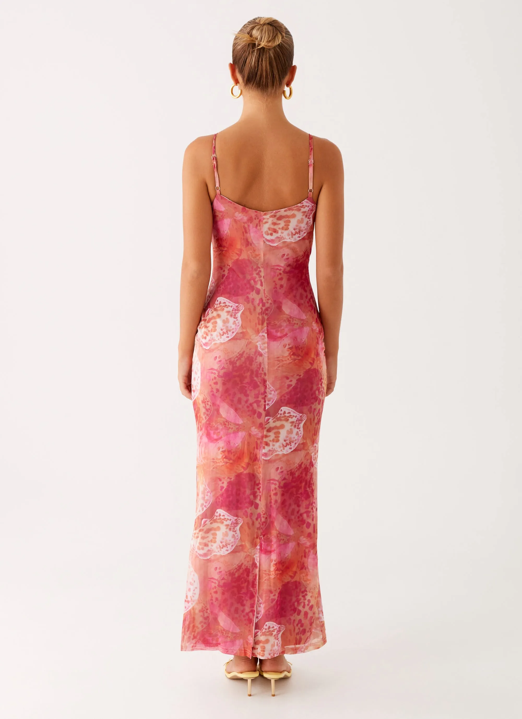 Kasey Midi Dress - Flamingo Fling Day Glow Premium Quality