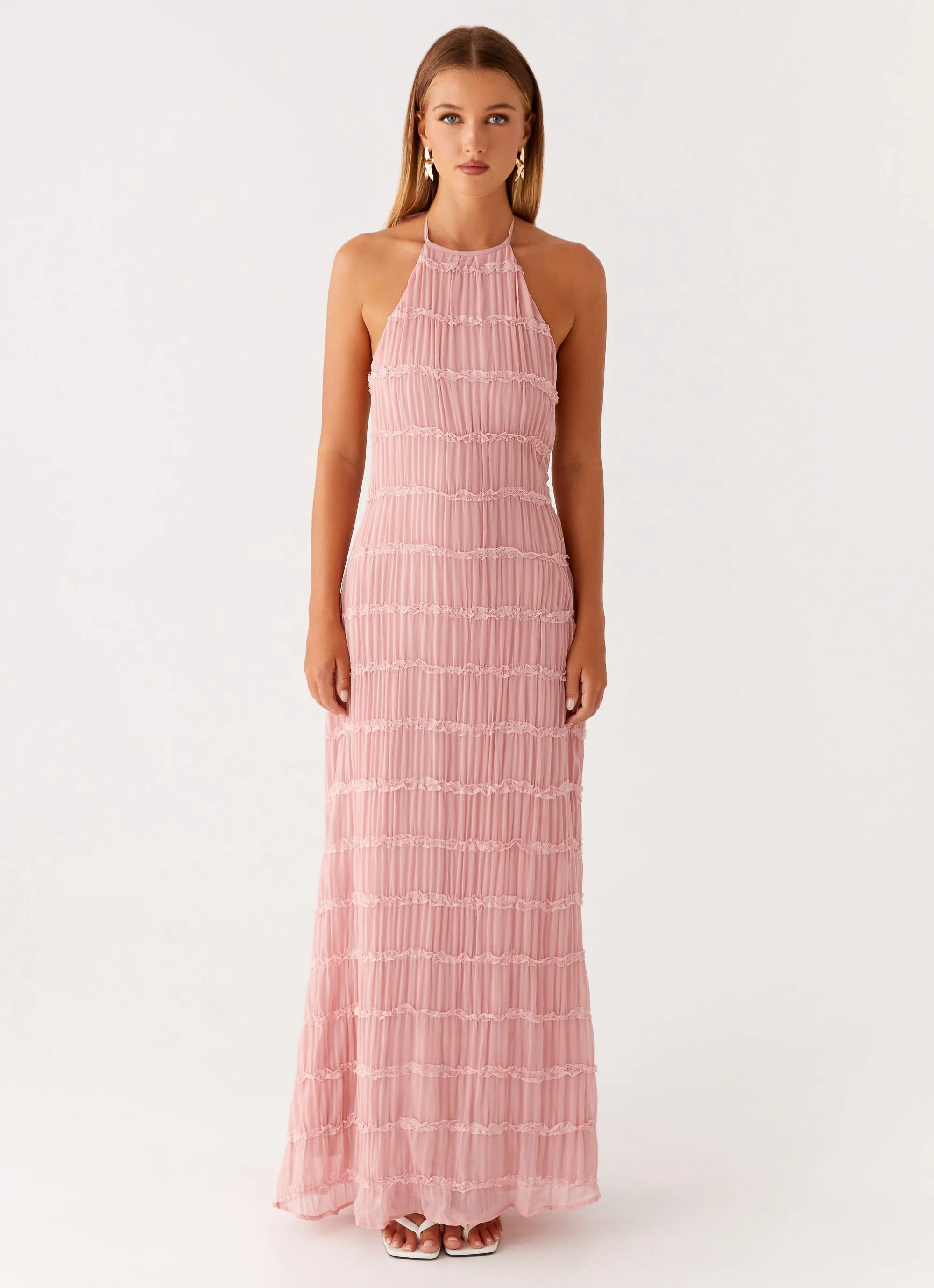 Evening Chic Scandi Clean Aullie Maxi Dress - Pink