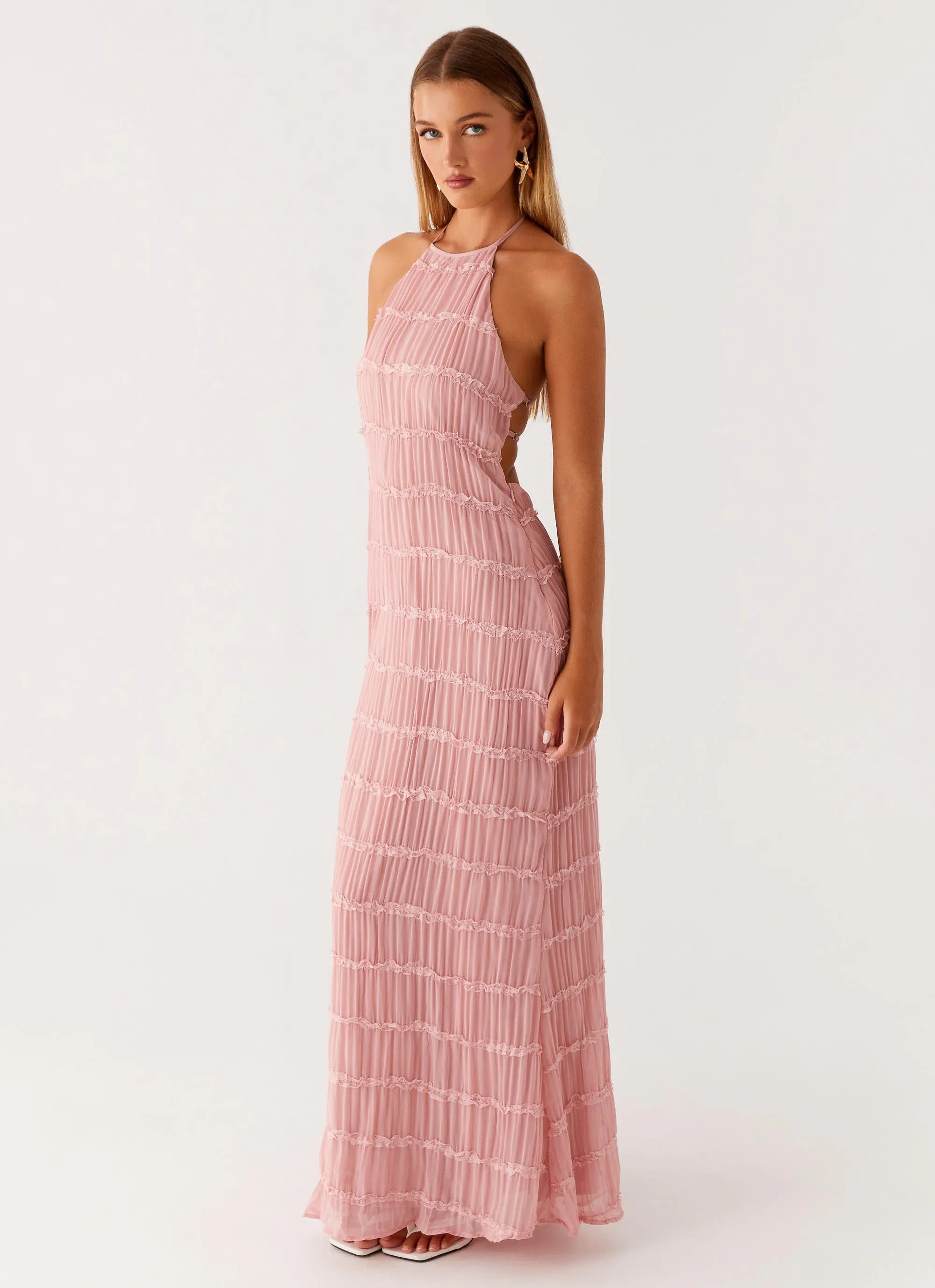 Aullie Maxi Dress - Pink Trendy Comfort