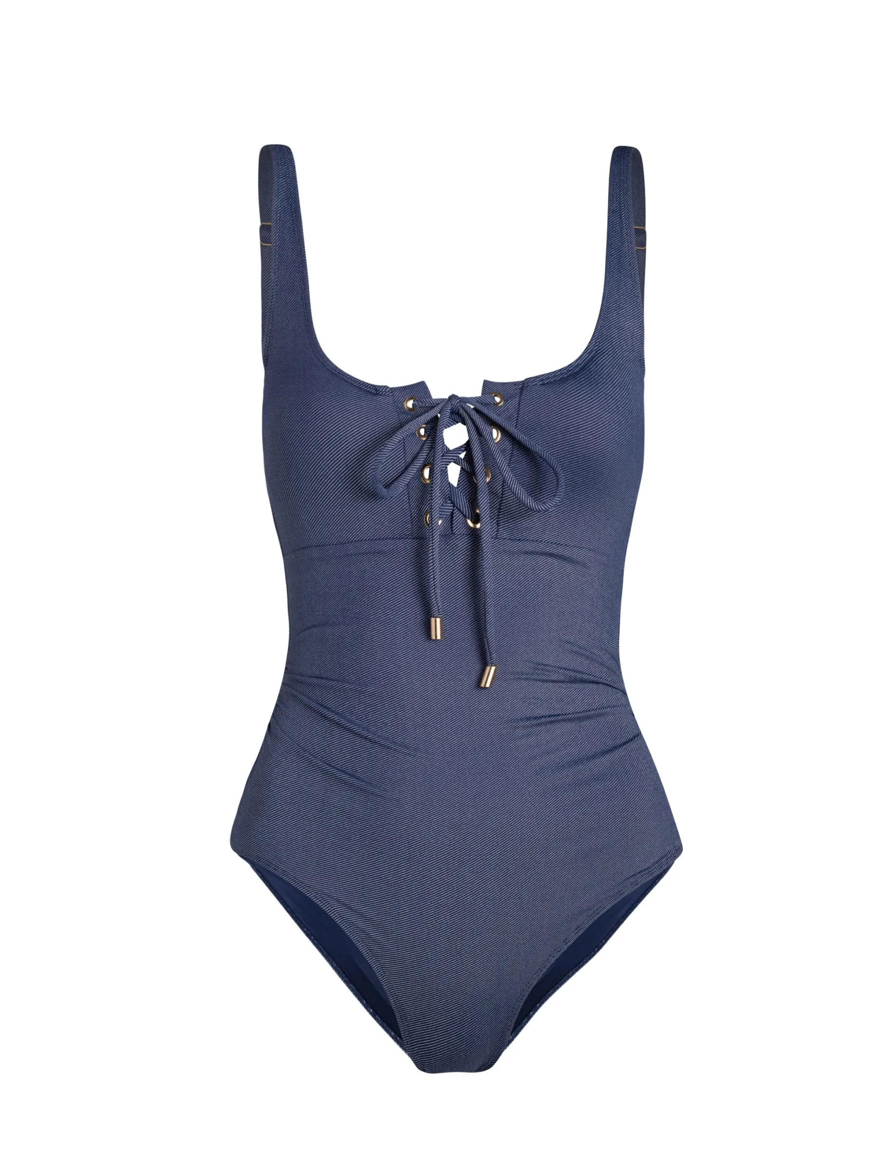 Non Restrictive Swim Wardrobe Essential Swim Taylor One Piece In Indigo Twill