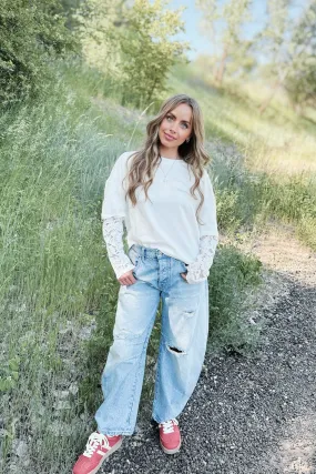 Dawn Break Lace Long Sleeve Tee SoftBrushed