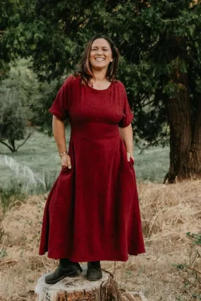 Perfect Day-to-Night Bella Dress in Ruby Checker