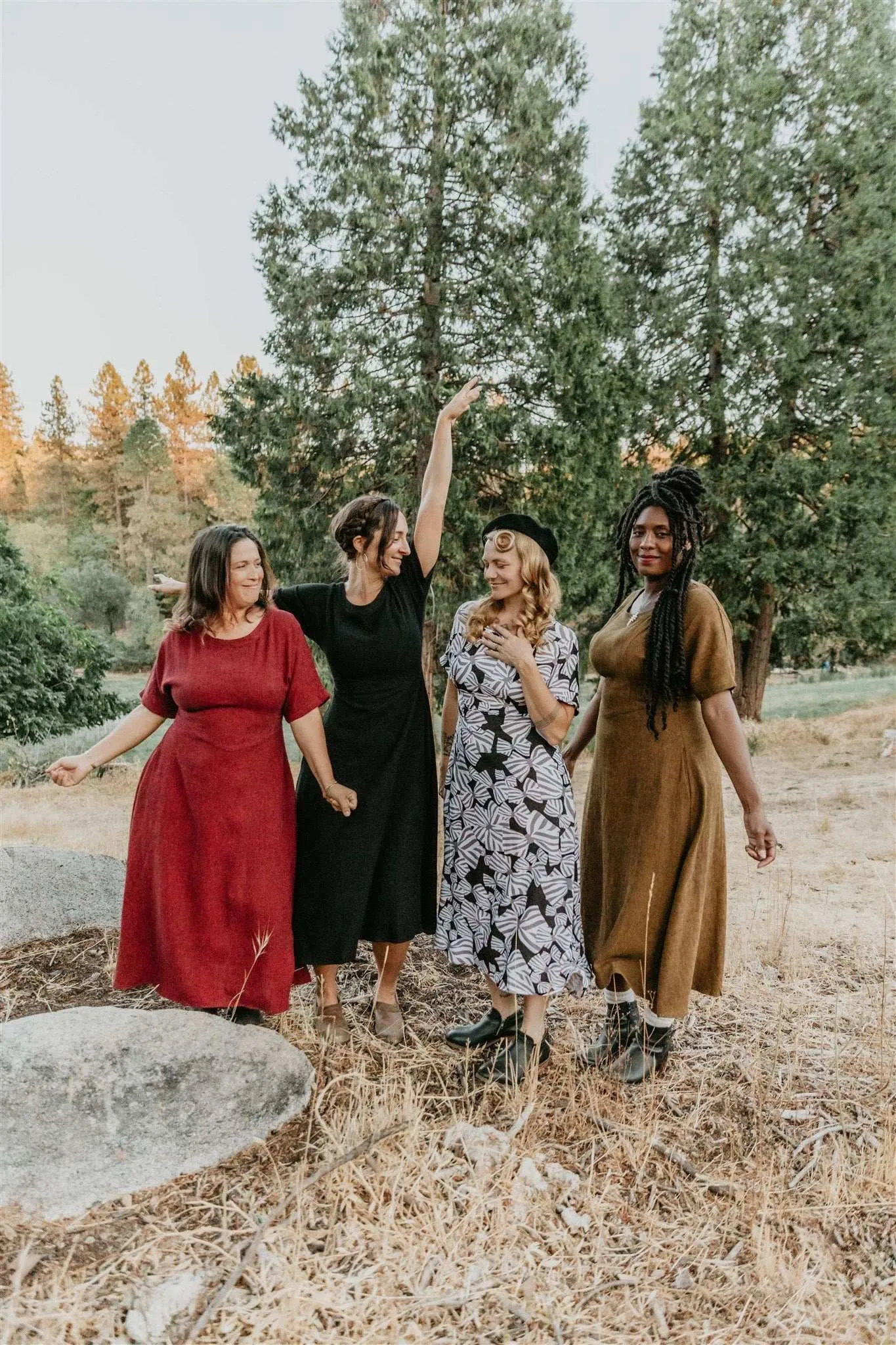 Bella Dress in Ruby Checker Vibrant Light