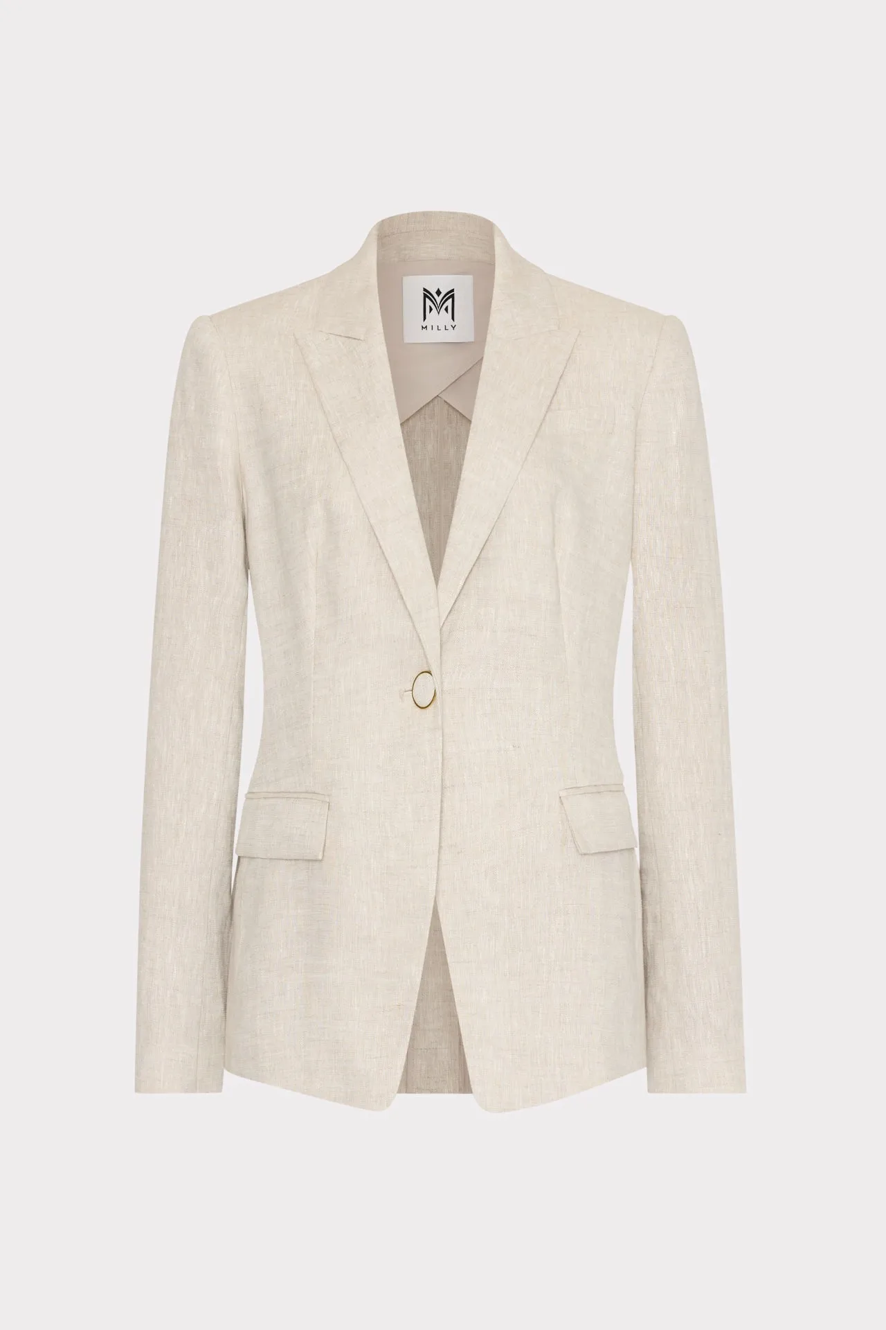 Checkered Style Alexa Linen Blazer