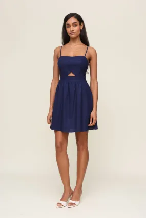 Flattering Look The Abby Linen Mini Dress