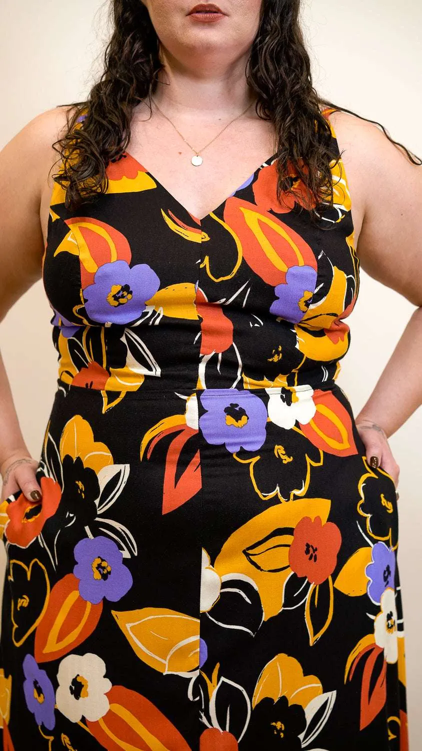 Meadow Dress in Abstract Floral Graceful Ease