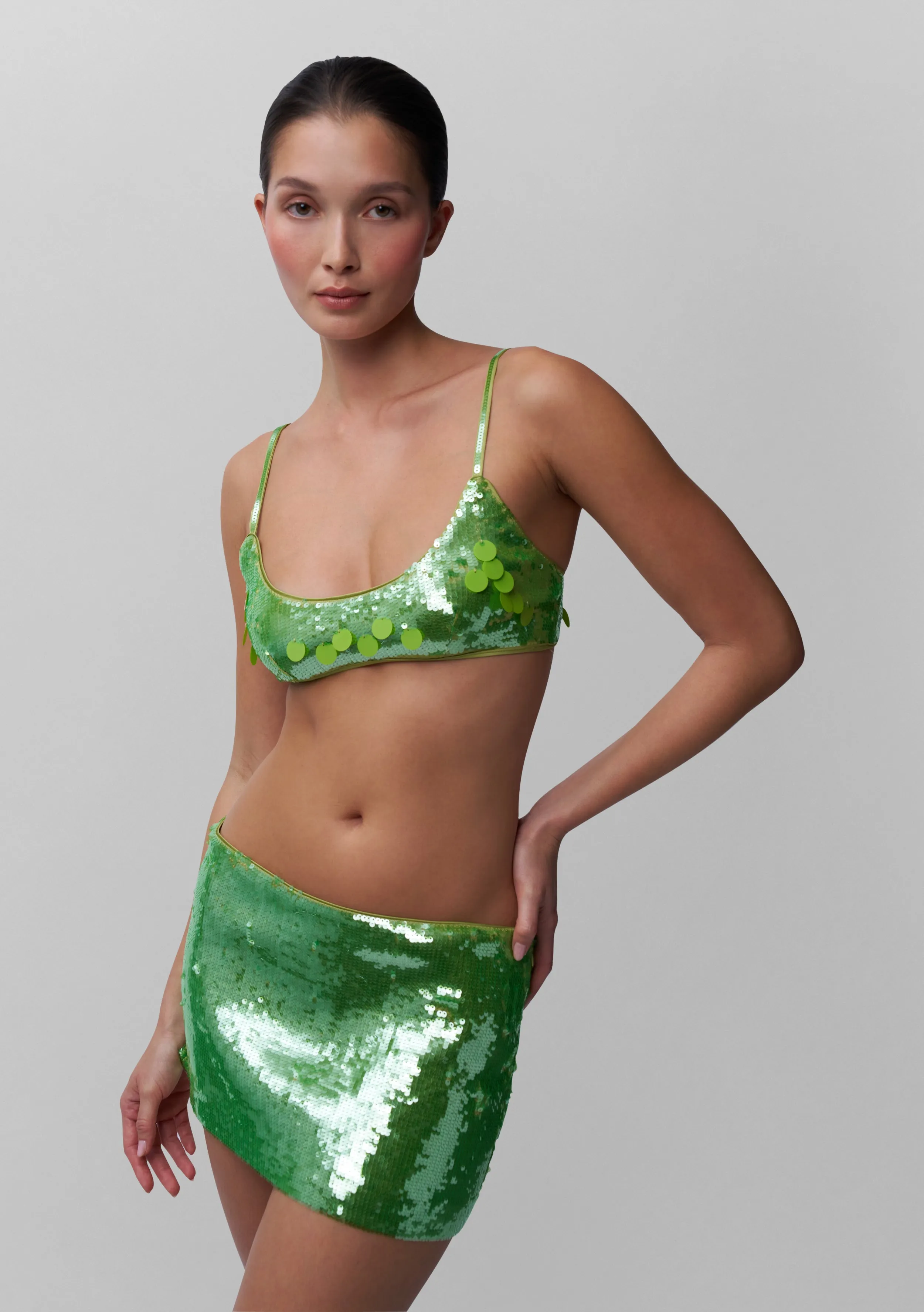 Autumn Stroll Sequin Mini Skirt