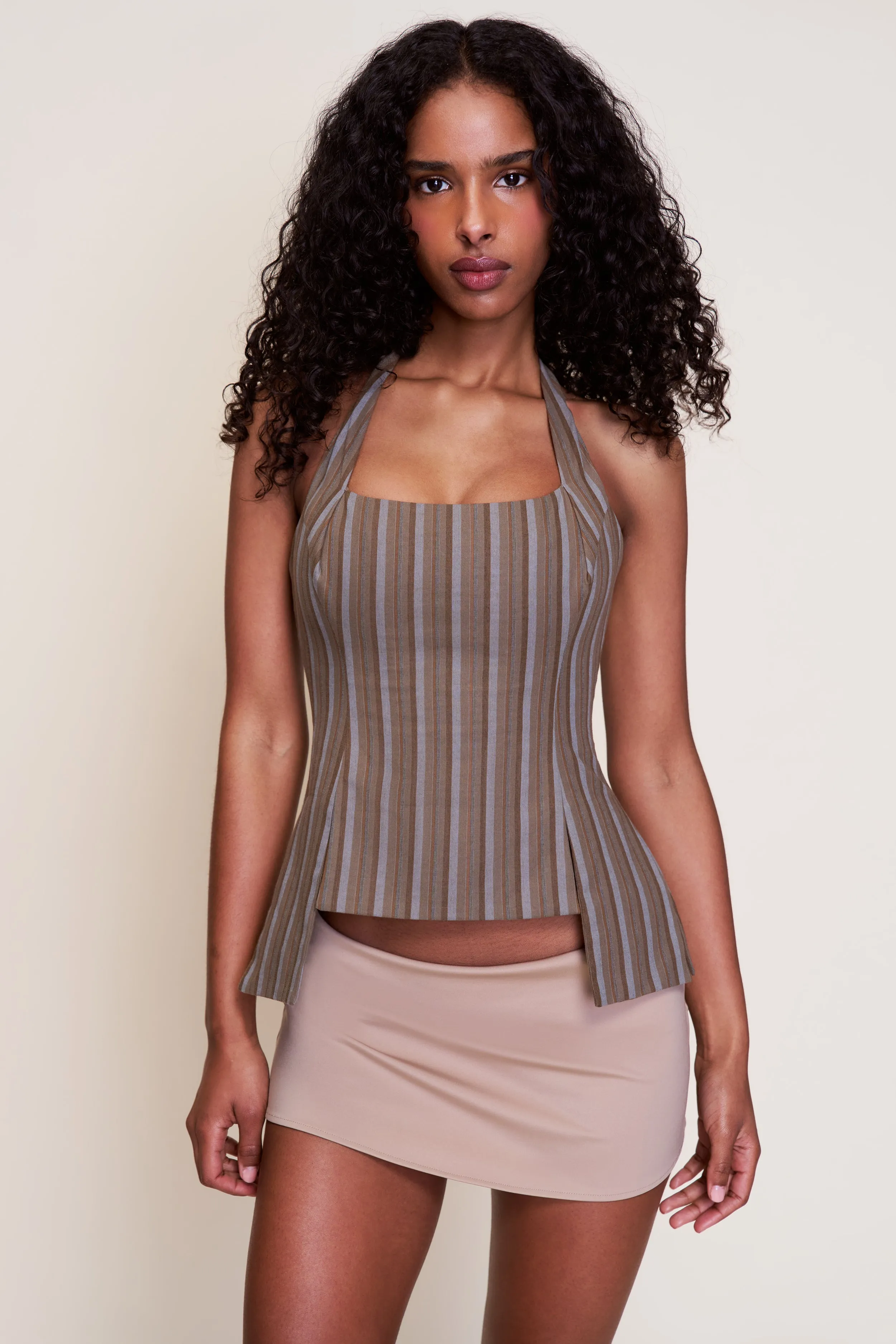 Carine Halter Top MinimalistDesign Heat Regulating Fabric