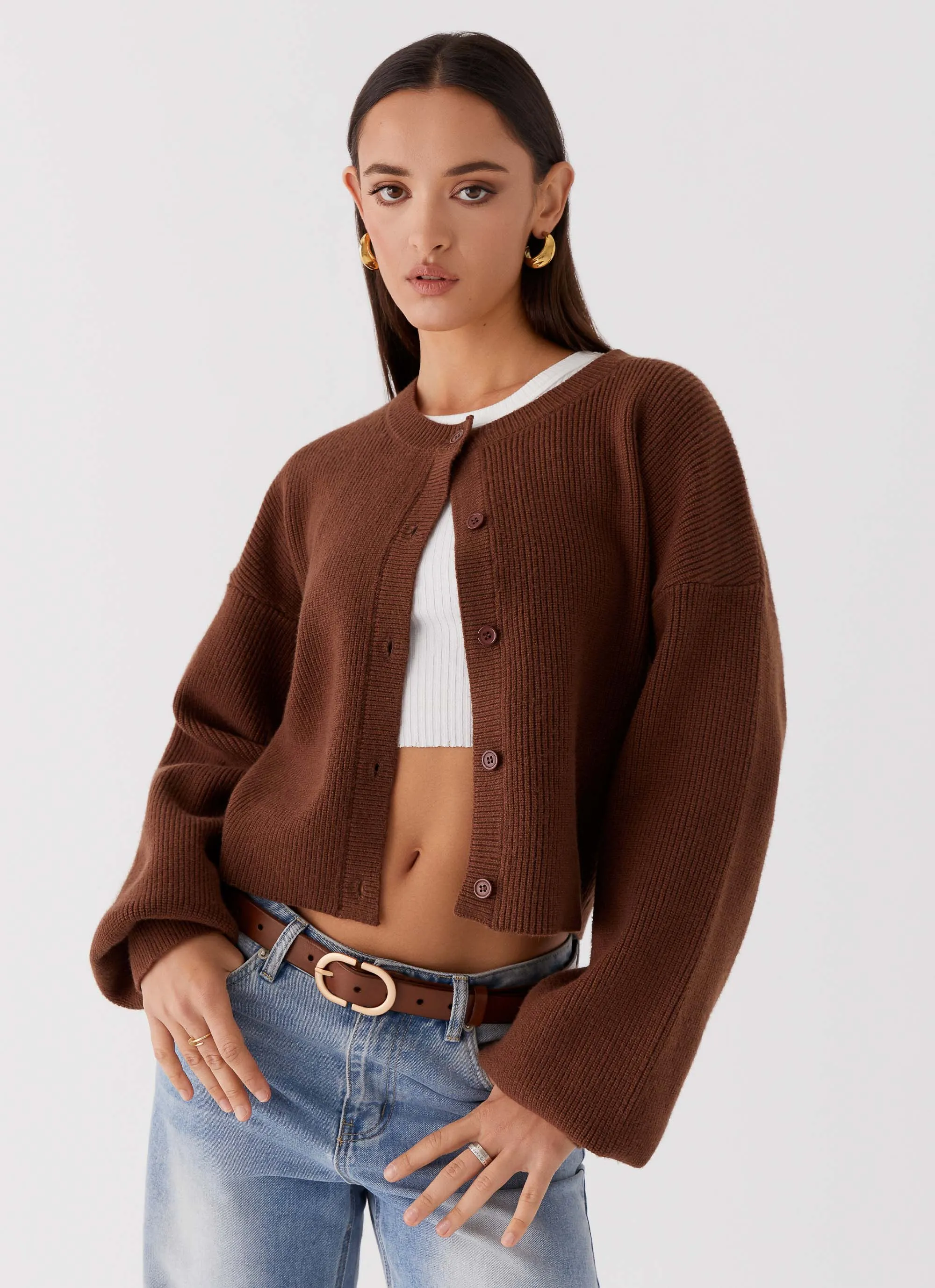 Daphne Knit Cardigan - Chocolate Outdoor Adventure Wear