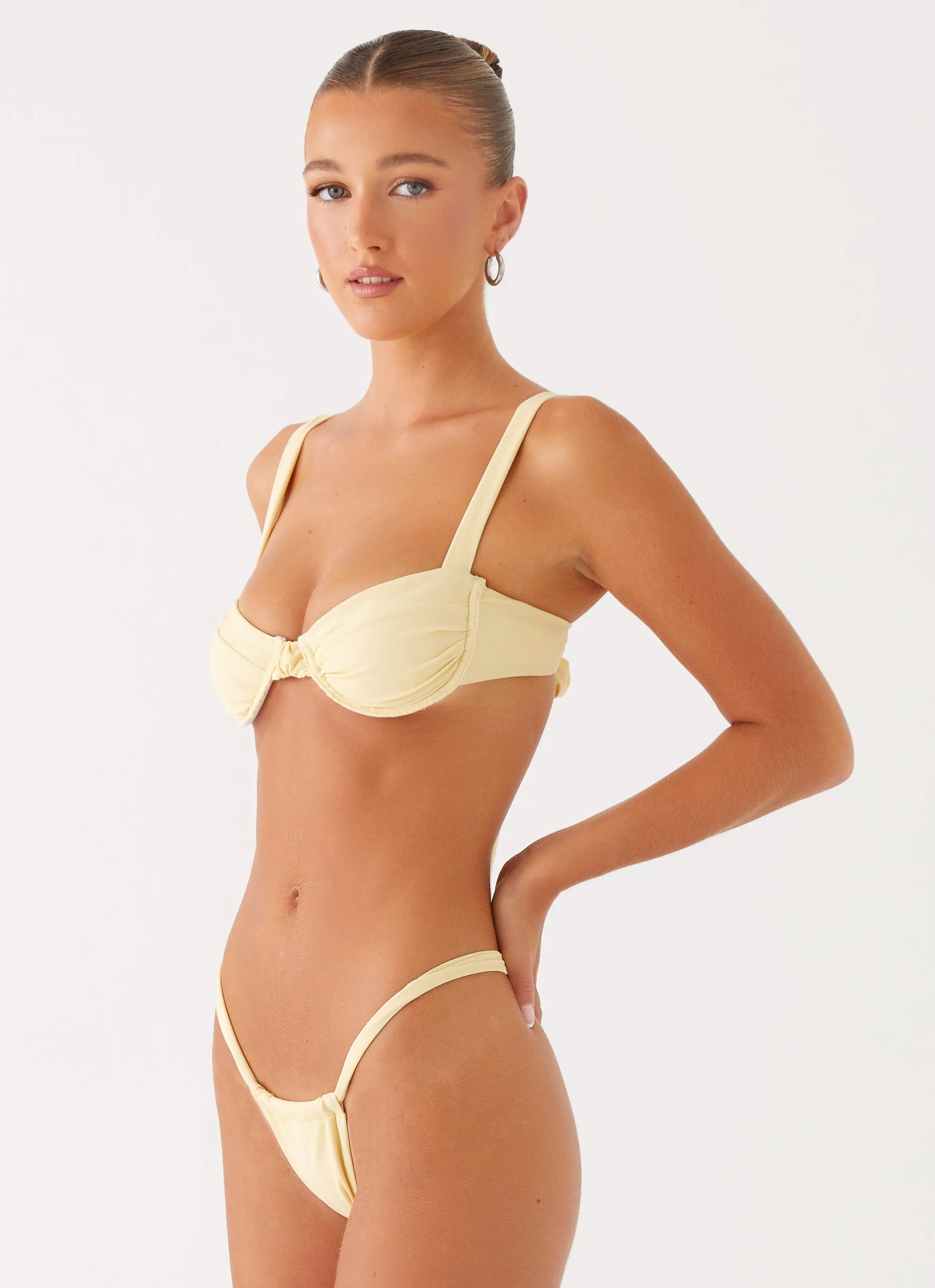 Gala Underwire Bikini Top - Yellow Swim Dress Lightweight Padding