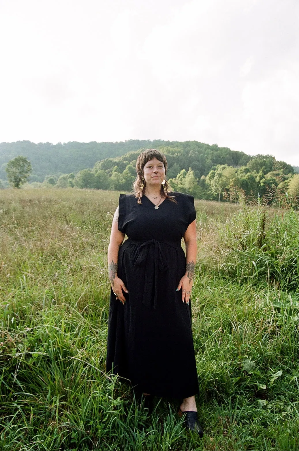 Ivy Dress in Black Pure Lines