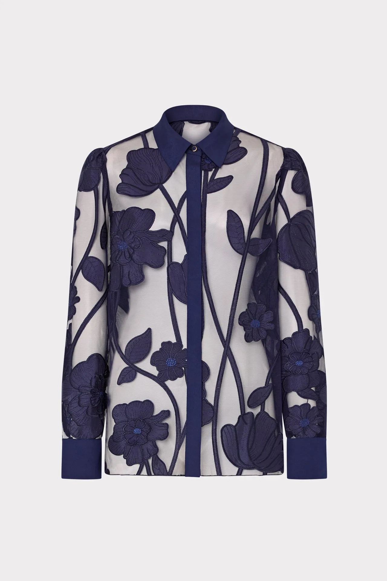 Ashton Grand Fleur Embroidered Top DropShoulderConstruction