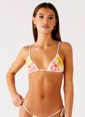 Solar Reflective Fabric Layer Tropical Essentials Soffa Bikini Top - Yellow Flower