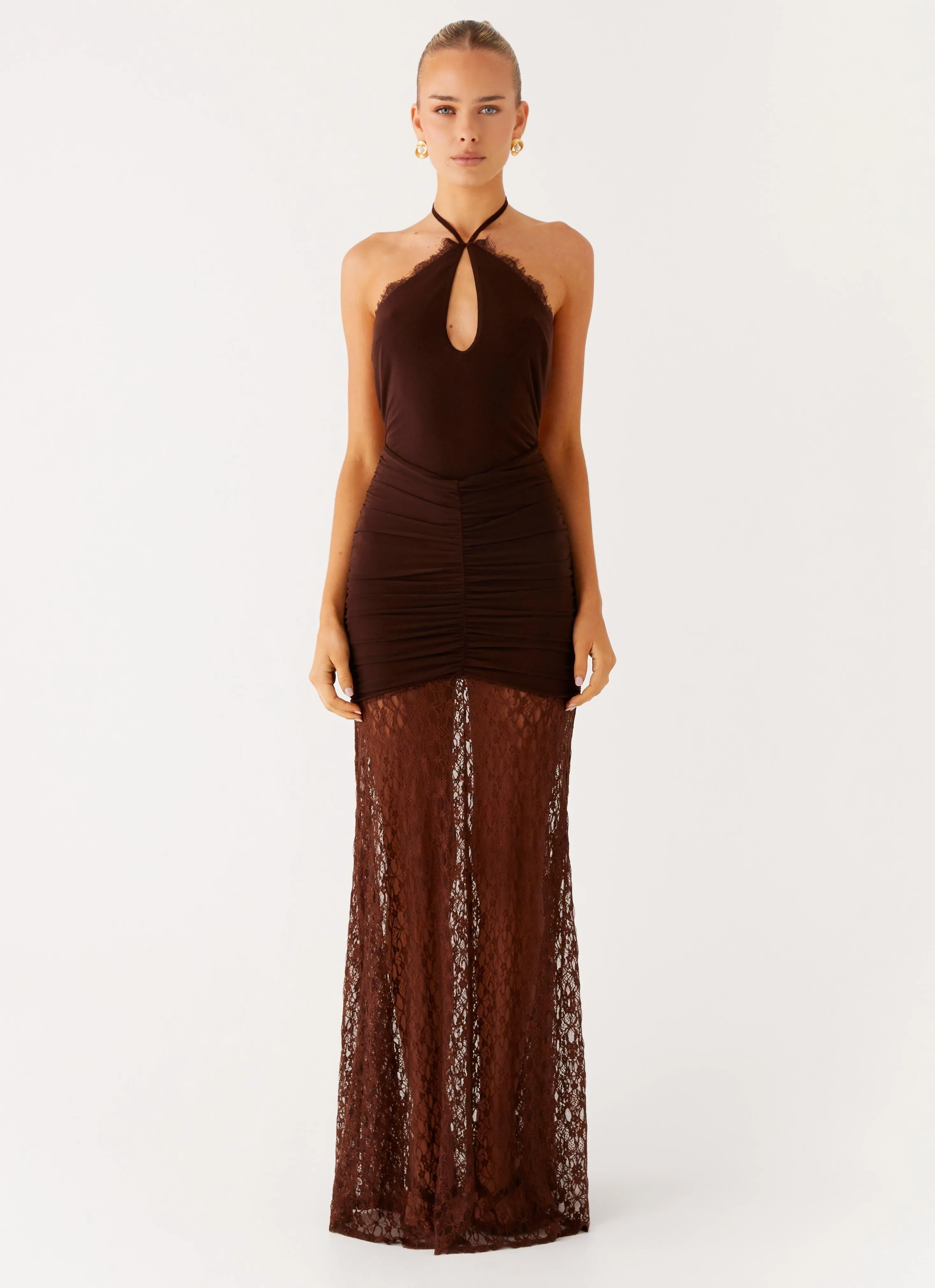 Somber Maxi Dress - Chocolate QuickDryTechnology Travel Light