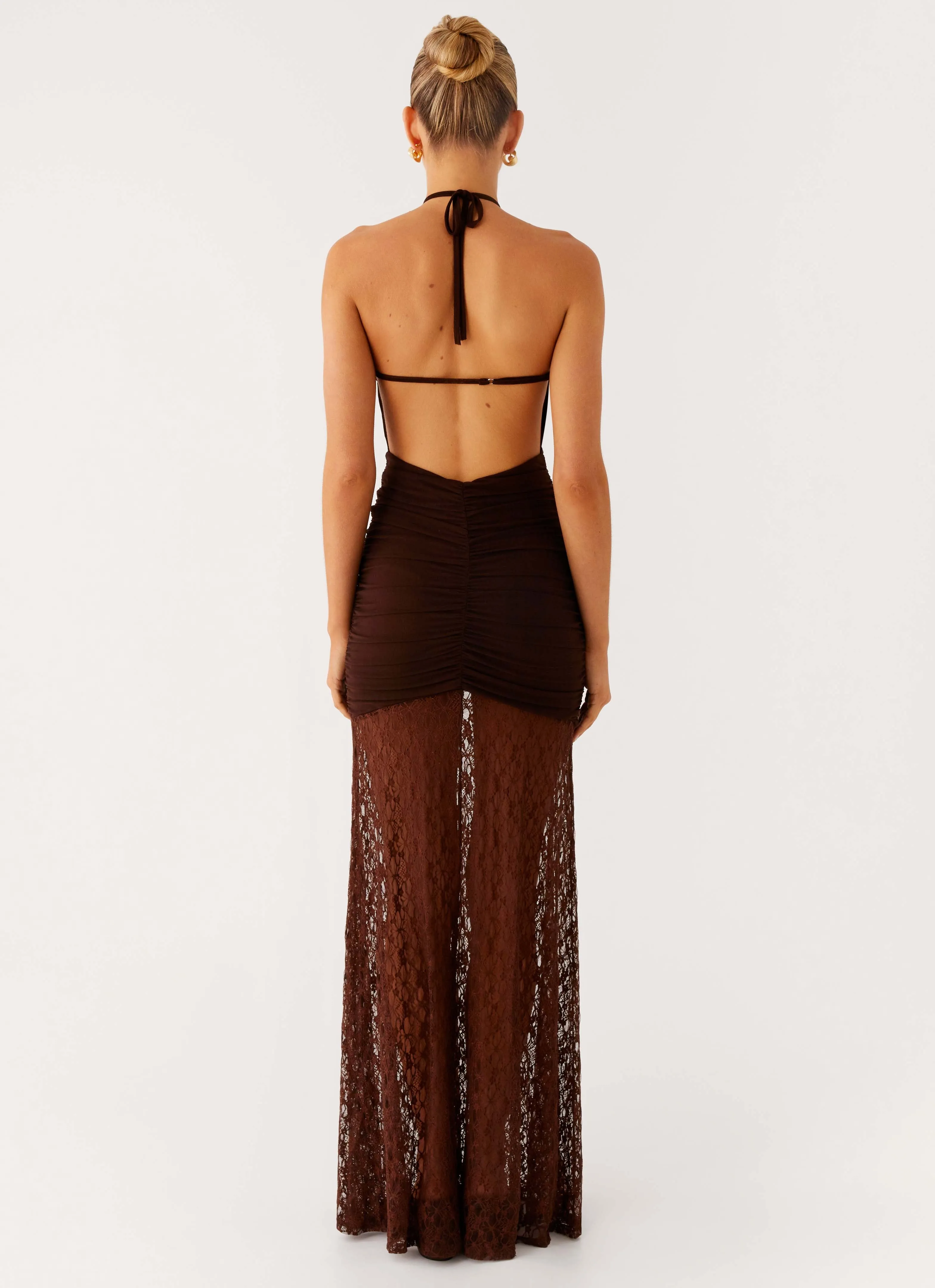 Wedding guest Somber Maxi Dress - Chocolate