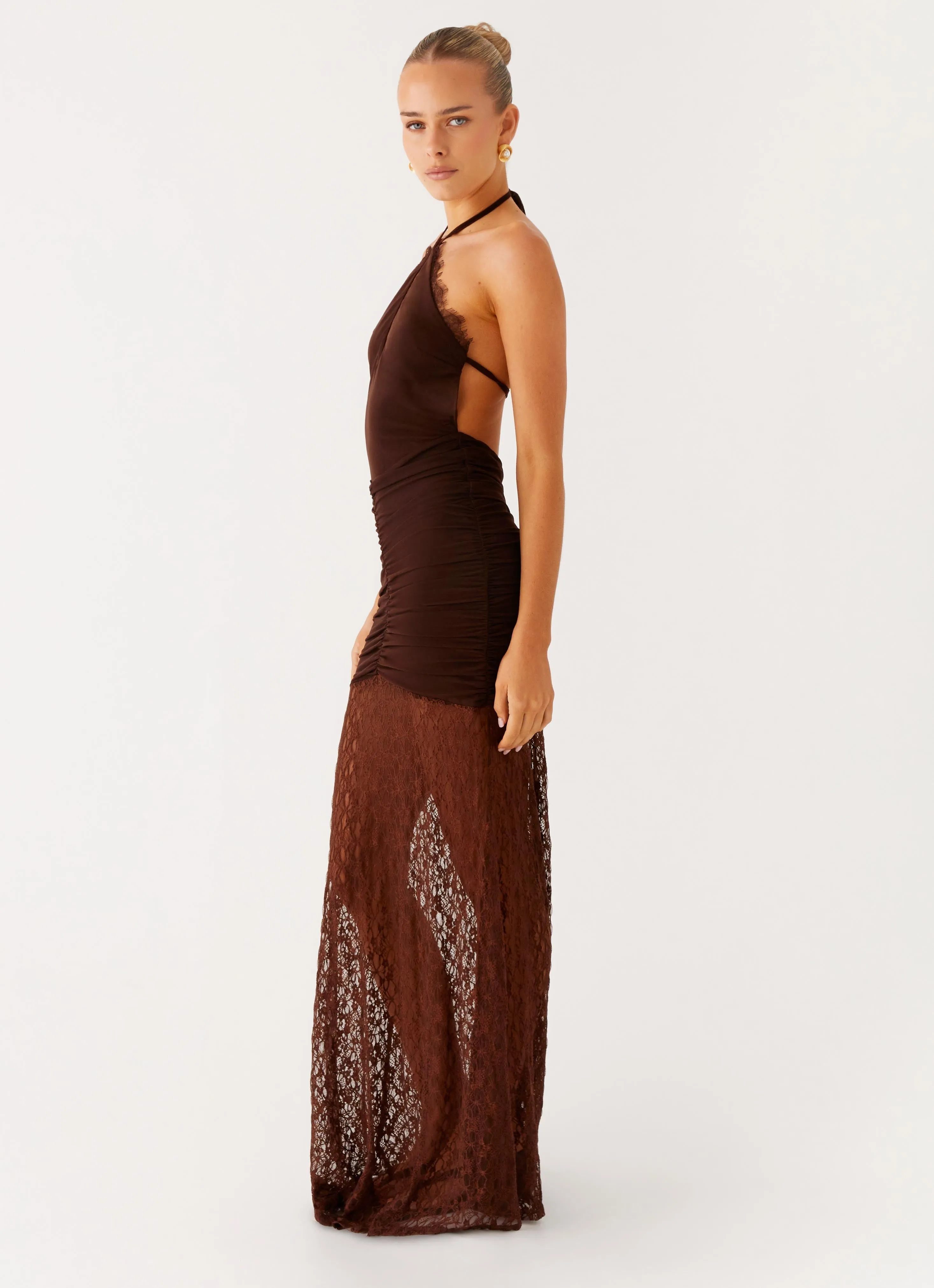 Lounge Ready Somber Maxi Dress - Chocolate