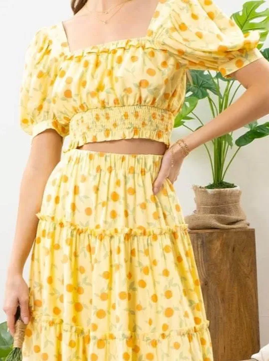 WrinkleFree Weaving Citrus Blouse