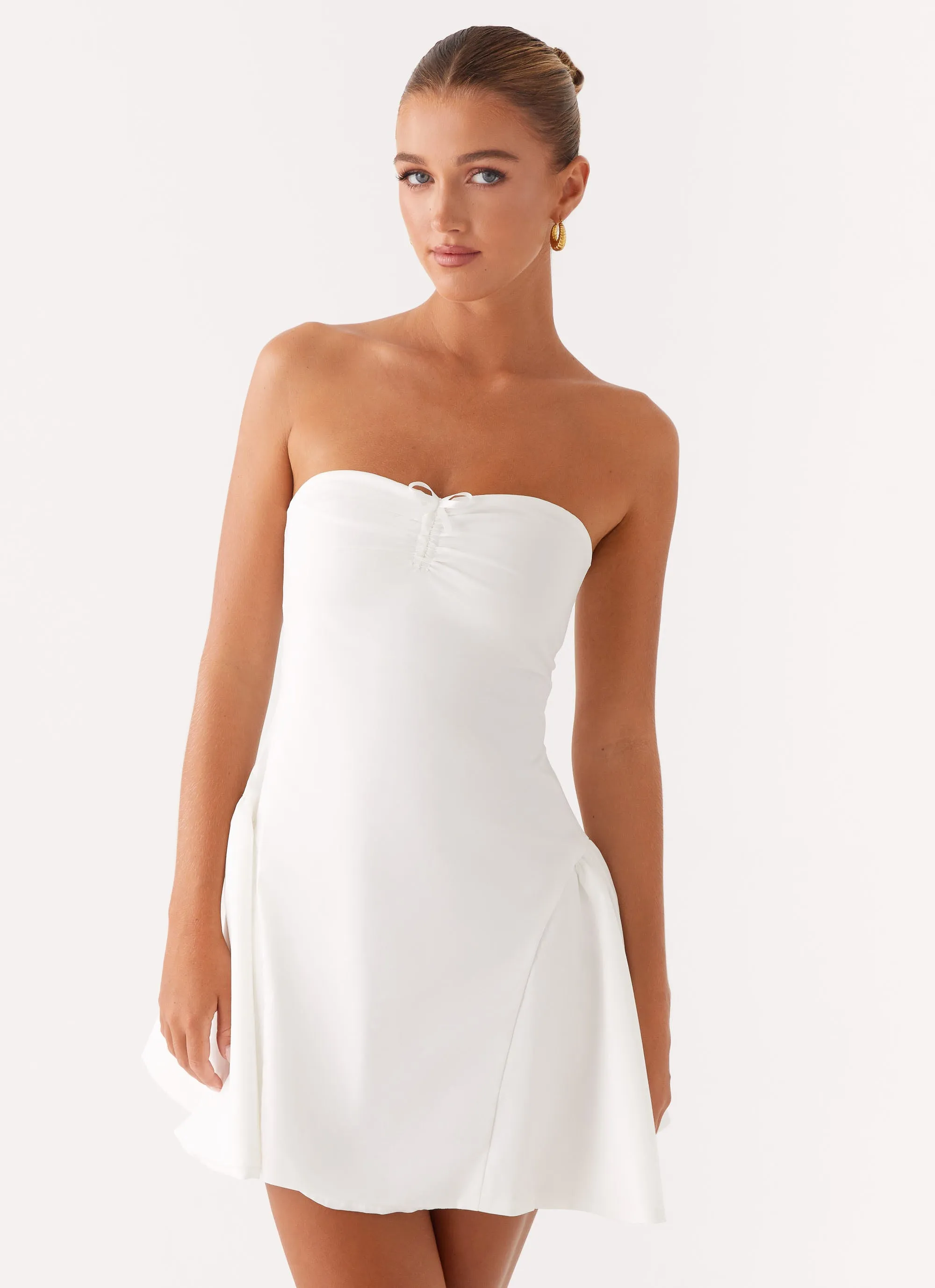 Retro Style Chic Tones Lucille Mini Dress - White