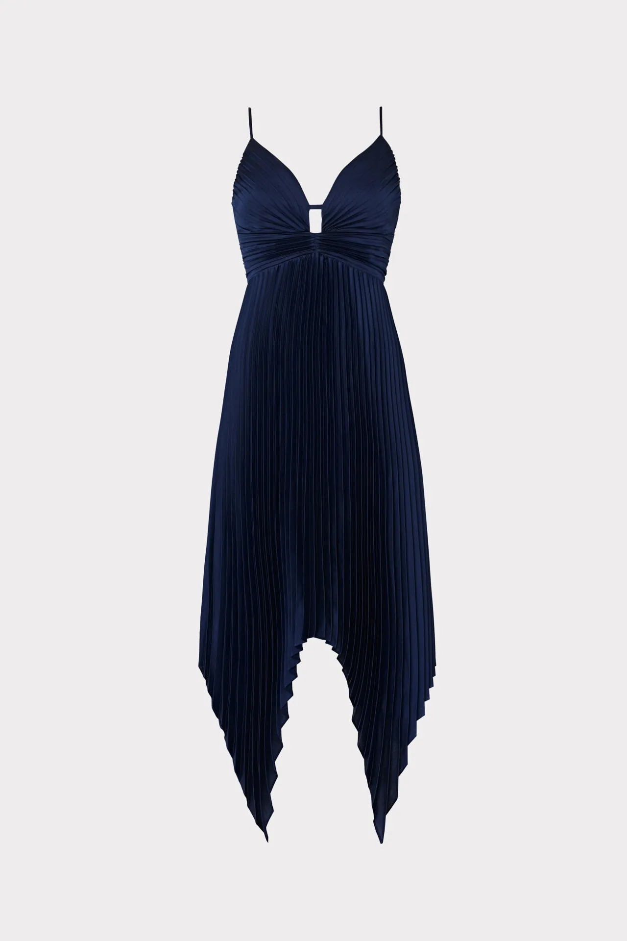Birthday-Celebration Joanna Pleated Satin Dress