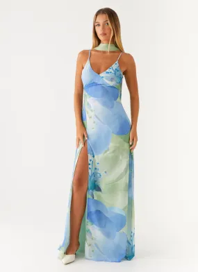 Sanctuary Maxi Dress - Flower Print Simple Shape