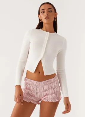 Relaxed Waist Versatile Wear Girls Like Us Ruched Mini Shorts - Pink