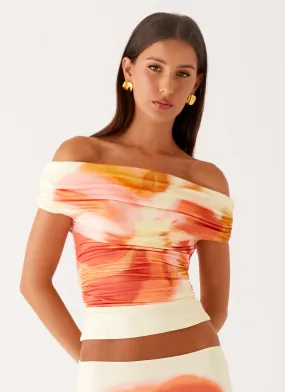 Moka Off Shoulder Top - Mimosa Blossom Casual Long Sleeve