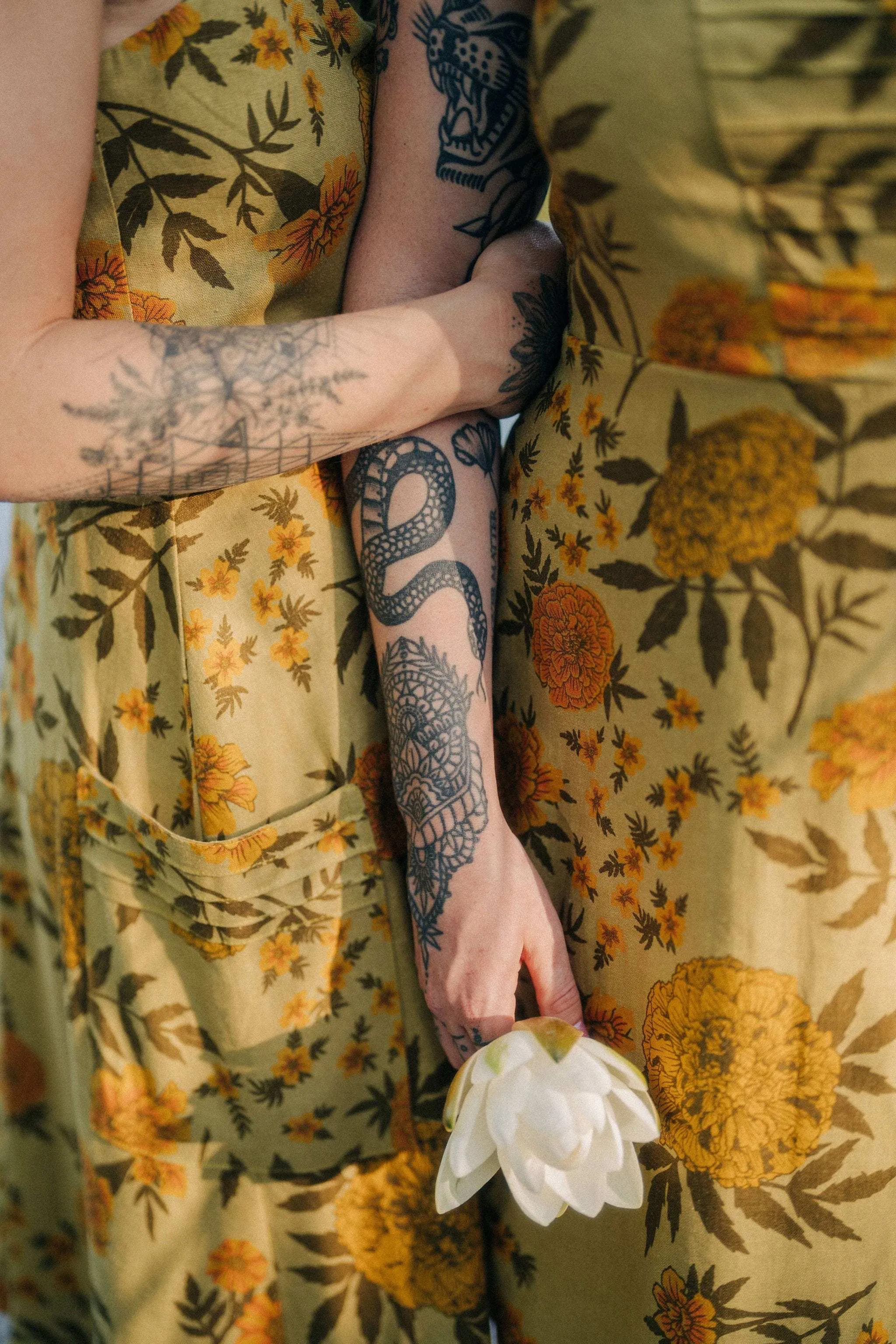 Uriah Dress in Mustard Marigold Linen Fresh Appeal