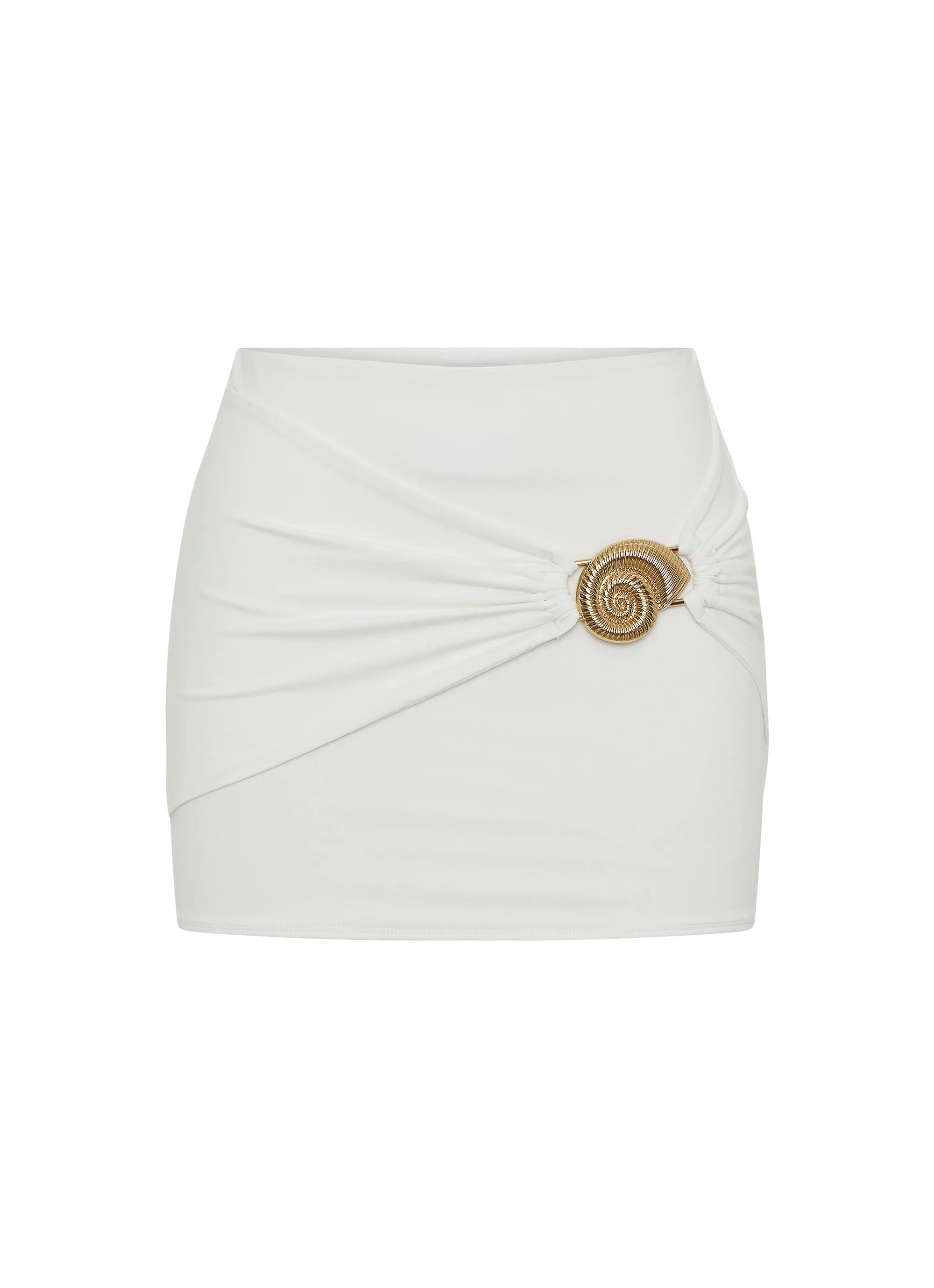Shoreline Mini Skirt - White Light Fabric