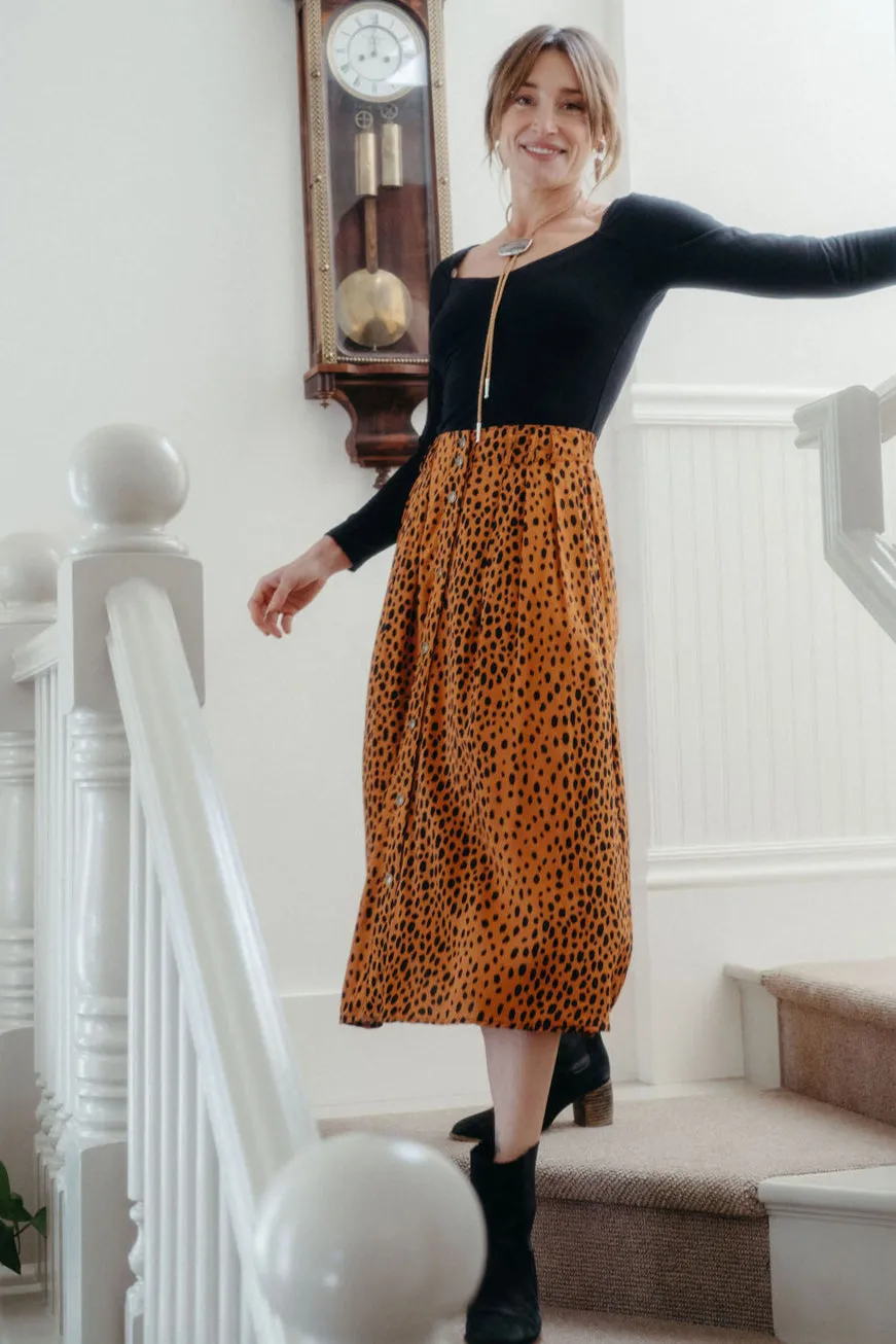 Core Cut Trices Skirt in Bam Bam Challis