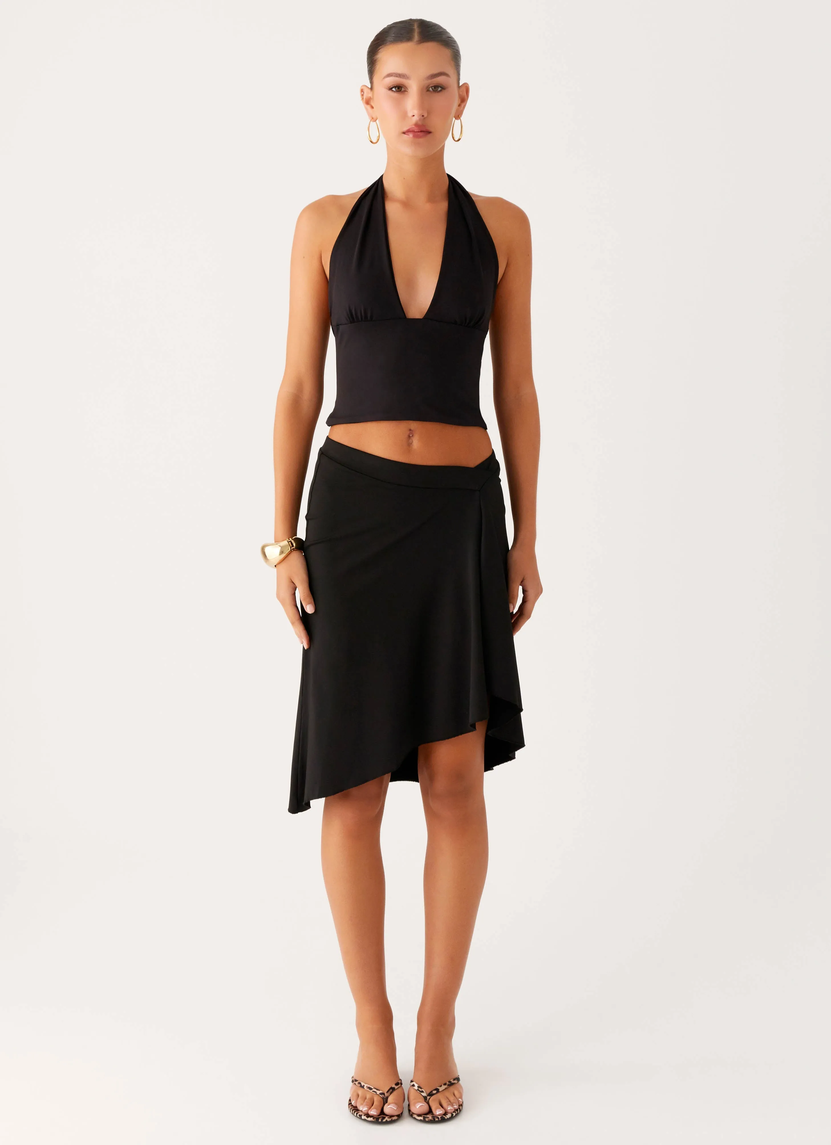 Fade Out Hardwear Halter Top - Black LayeredCuff