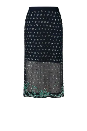 Everyday Vibe Comfort Waistline Sokna Embroidered Skirt