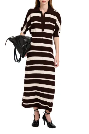 Lounge Vibe Jewel Accent Solana Dress in Superfine Merino Silk