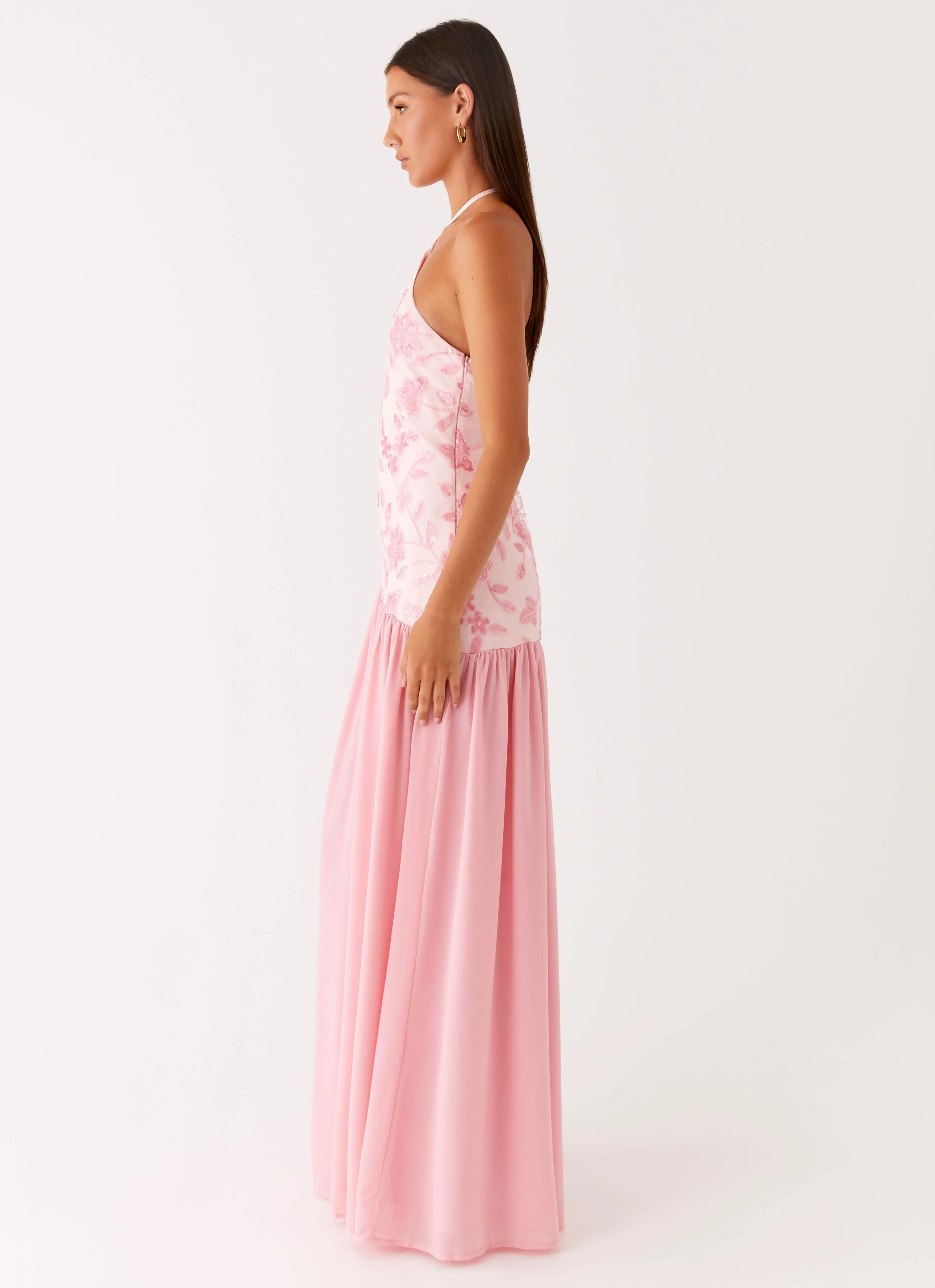 Chic Fit Wear Casual weekend dress Janelle Beaded Maxi Dress - Pink