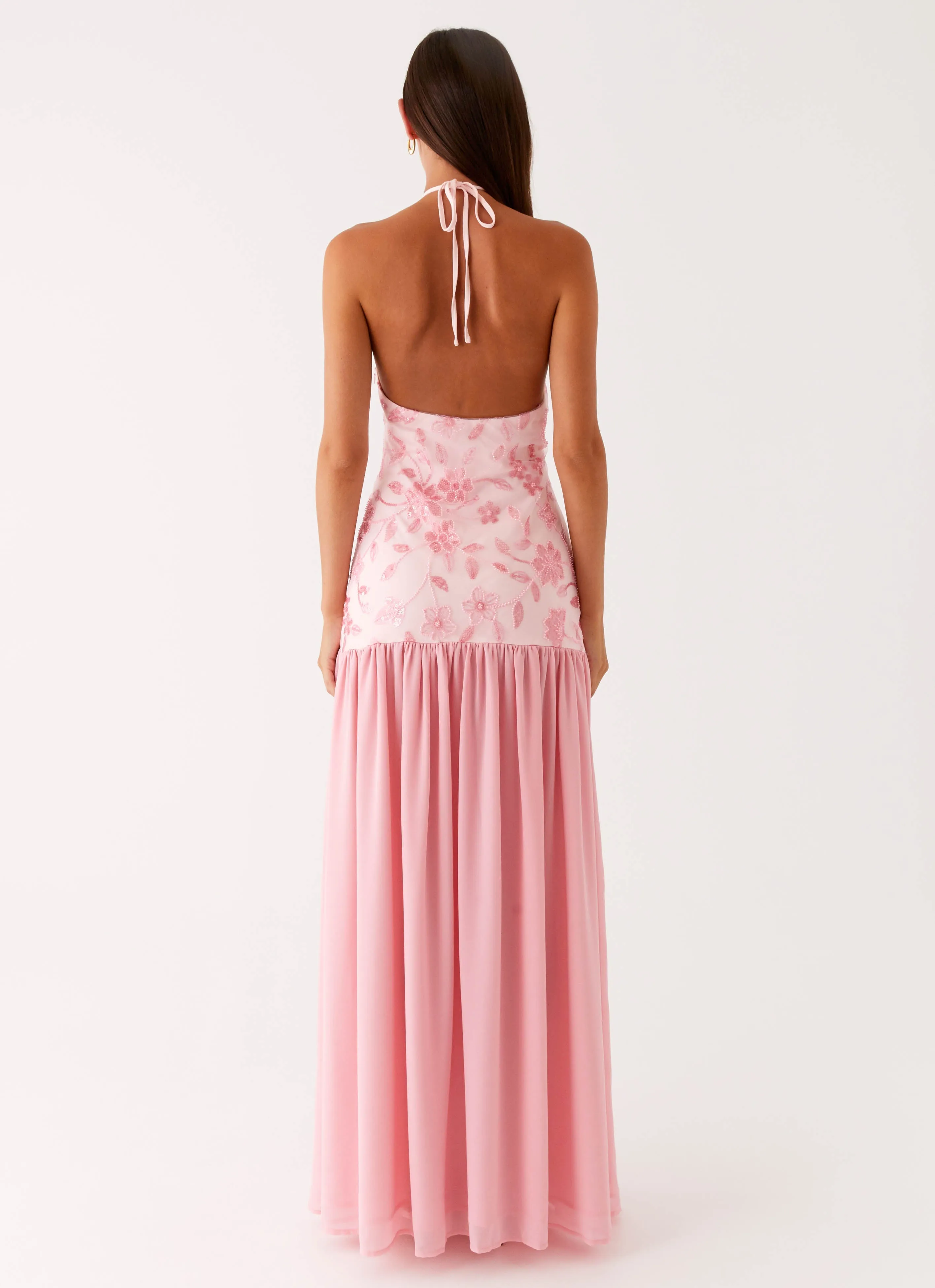 Janelle Beaded Maxi Dress - Pink Mood Flex Classic Touch